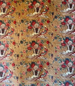 Couverture matelassée ancienne en chintz anglais du début du XIXe siècle, CIRCA 1830
