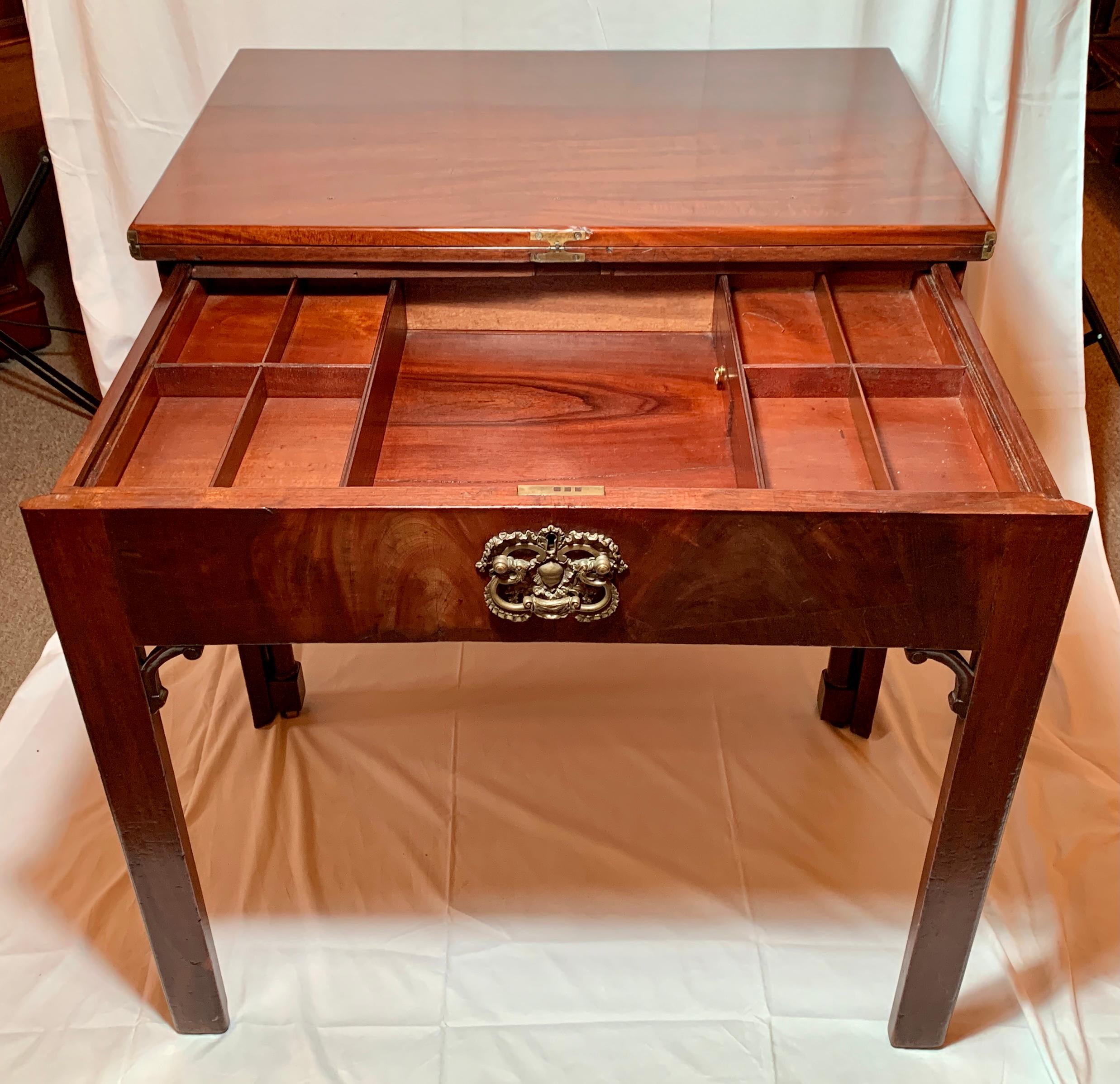 Wood Antique Early 19th Century English Georgian Architect's Desk, Circa 1830 For Sale