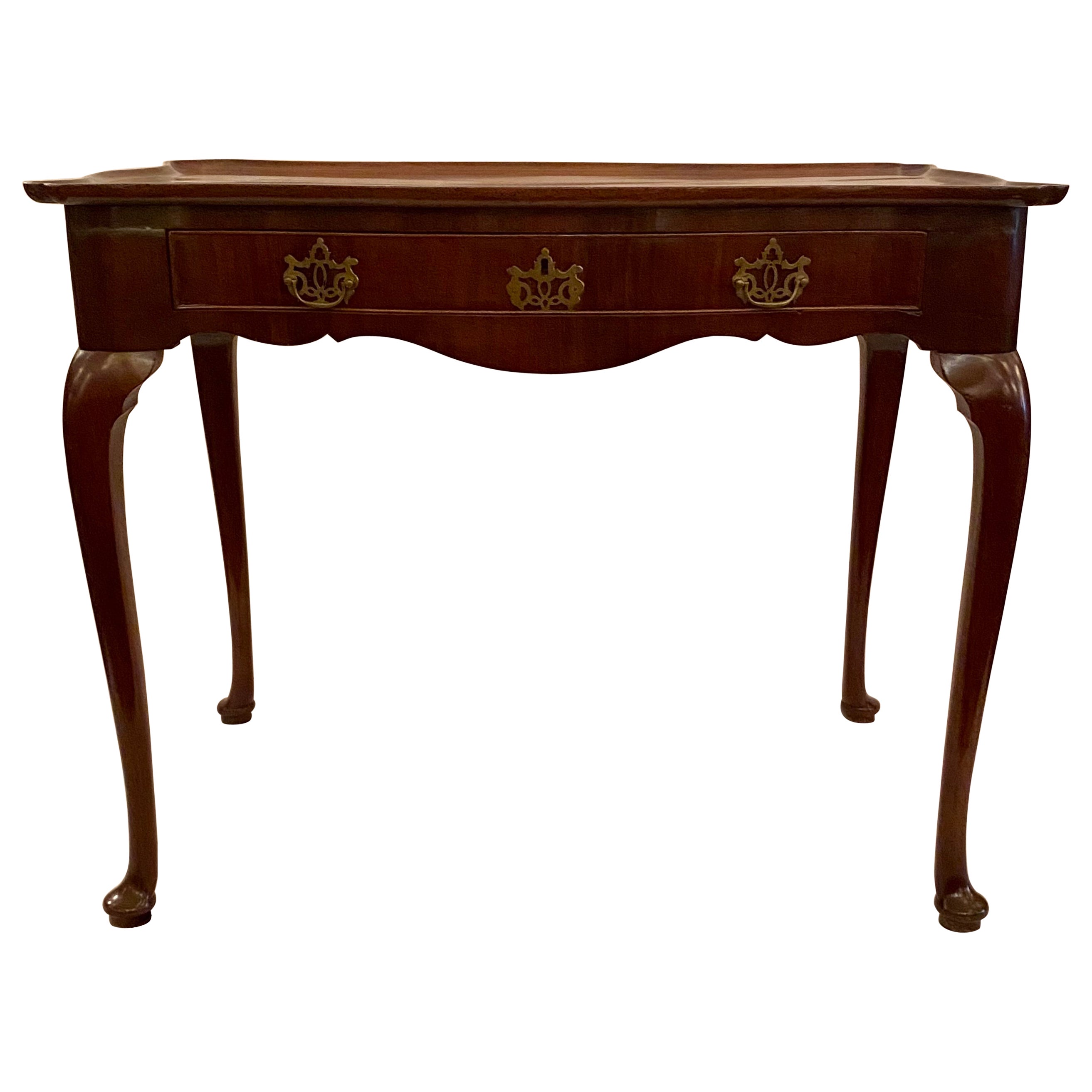 Antique Early 19th Century English Georgian Mahogany Silver Table.
