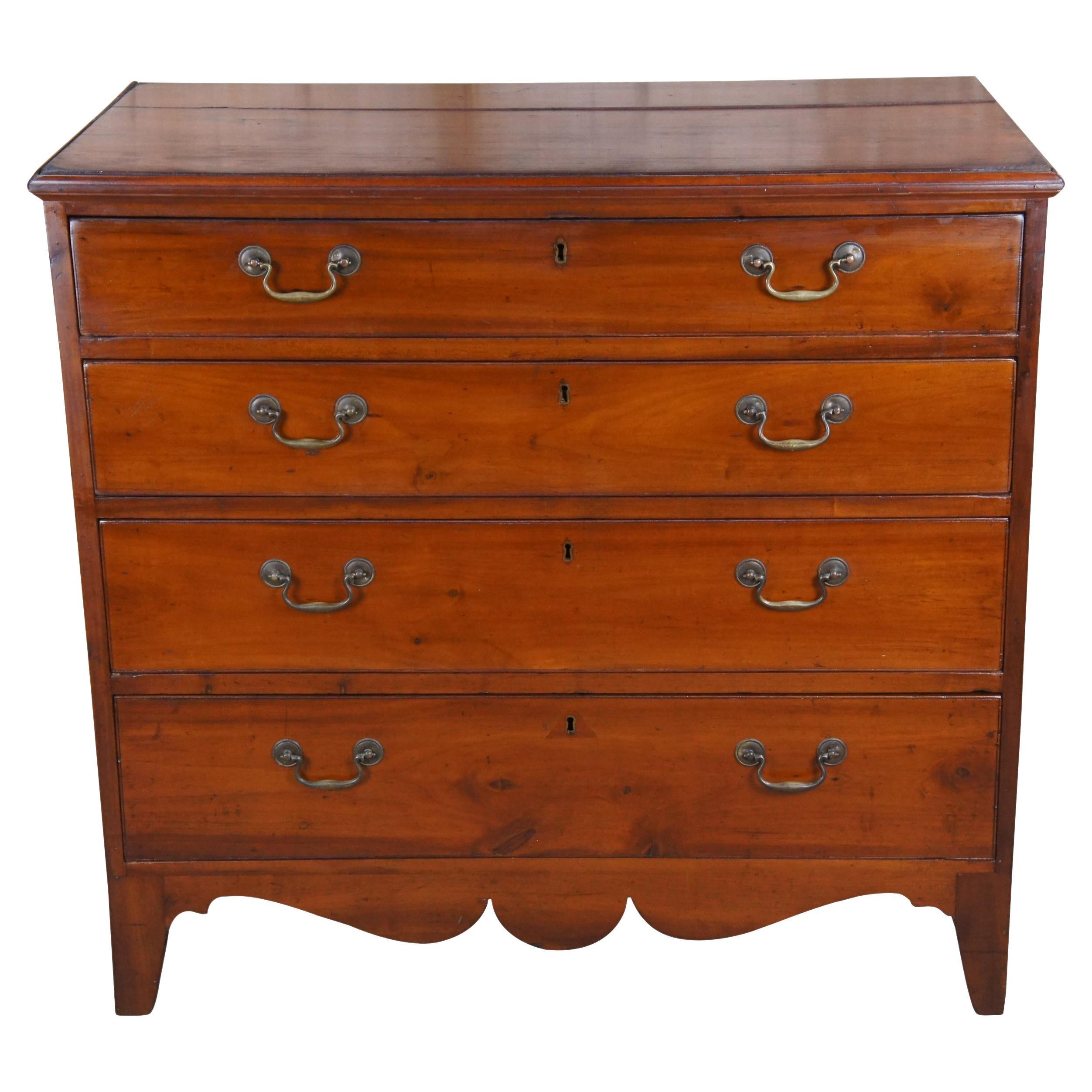 Antique Early 19th Century Federal Period Cherry Dresser Chest of Drawers 40"