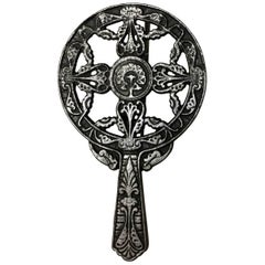 Antiguo utensilio para chimenea de principios del siglo XIX - Soporte para tetera