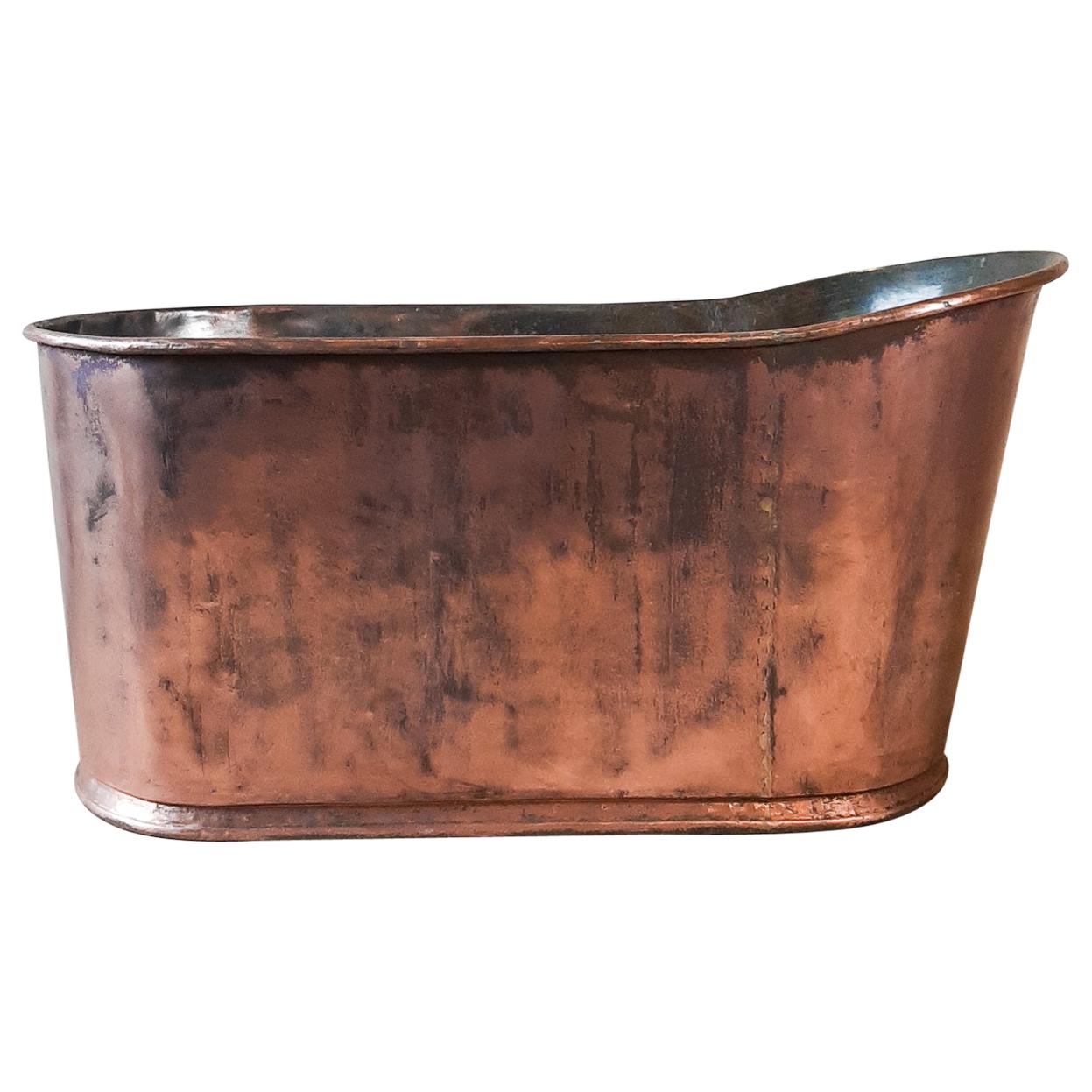 Antique Early 19th Century French Empire Copper Bathtub