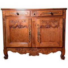 Ancienne commode française du début du XIXe siècle en bois fruitier français