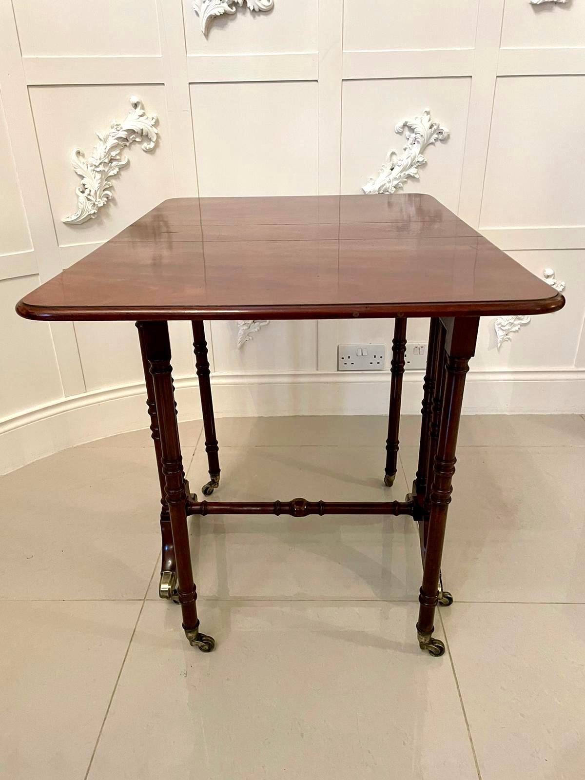 Antique Early 19th Century George III Mahogany Spider Leg Drop-Leaf Table For Sale 2