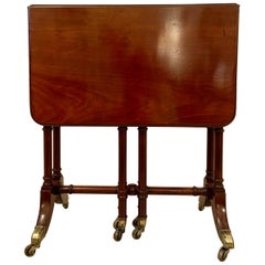 Antique Early 19th Century George III Mahogany Spider Leg Drop-Leaf Table