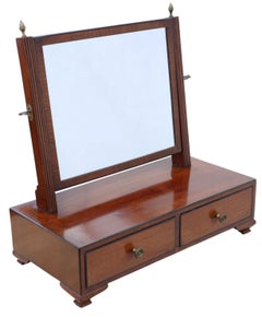 Antique Early 19th Century Georgian Mahogany Dressing Table Swing Mirror