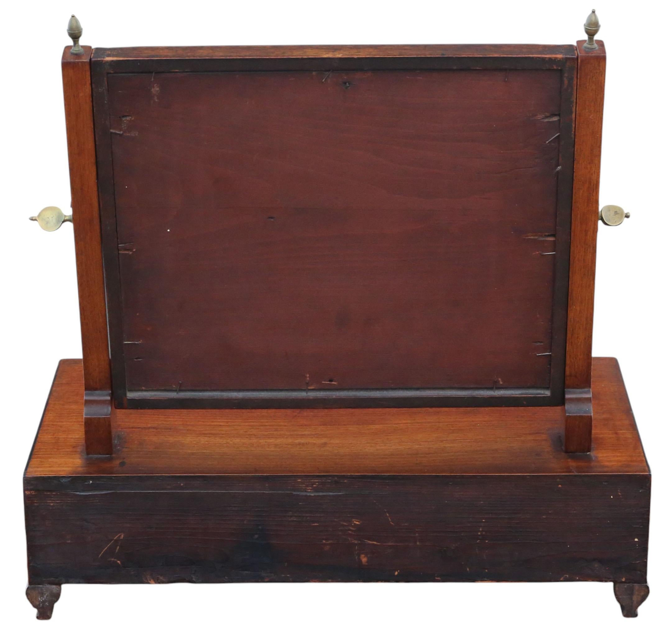 Antique Early 19th Century Georgian Mahogany Dressing Table Swing Mirror In condizioni buone in vendita a Wisbech, Cambridgeshire