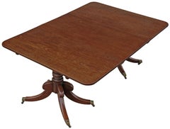 Ancienne table de salle à manger géorgienne à deux pieds du début du 19e siècle - Belle qualité