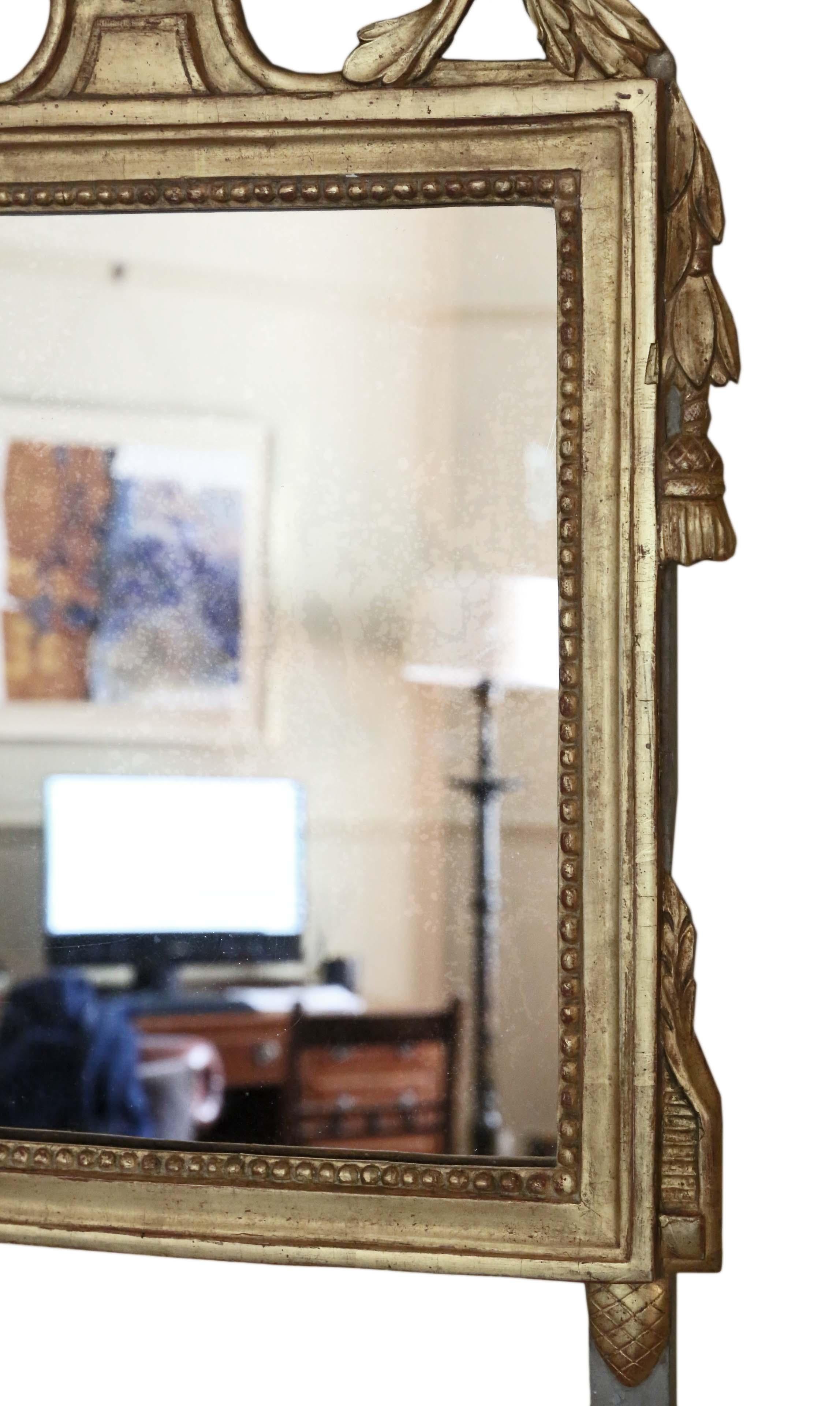 Antique Early 19th Century Gilt Overmantle Wall Mirror In Good Condition In Wisbech, Cambridgeshire
