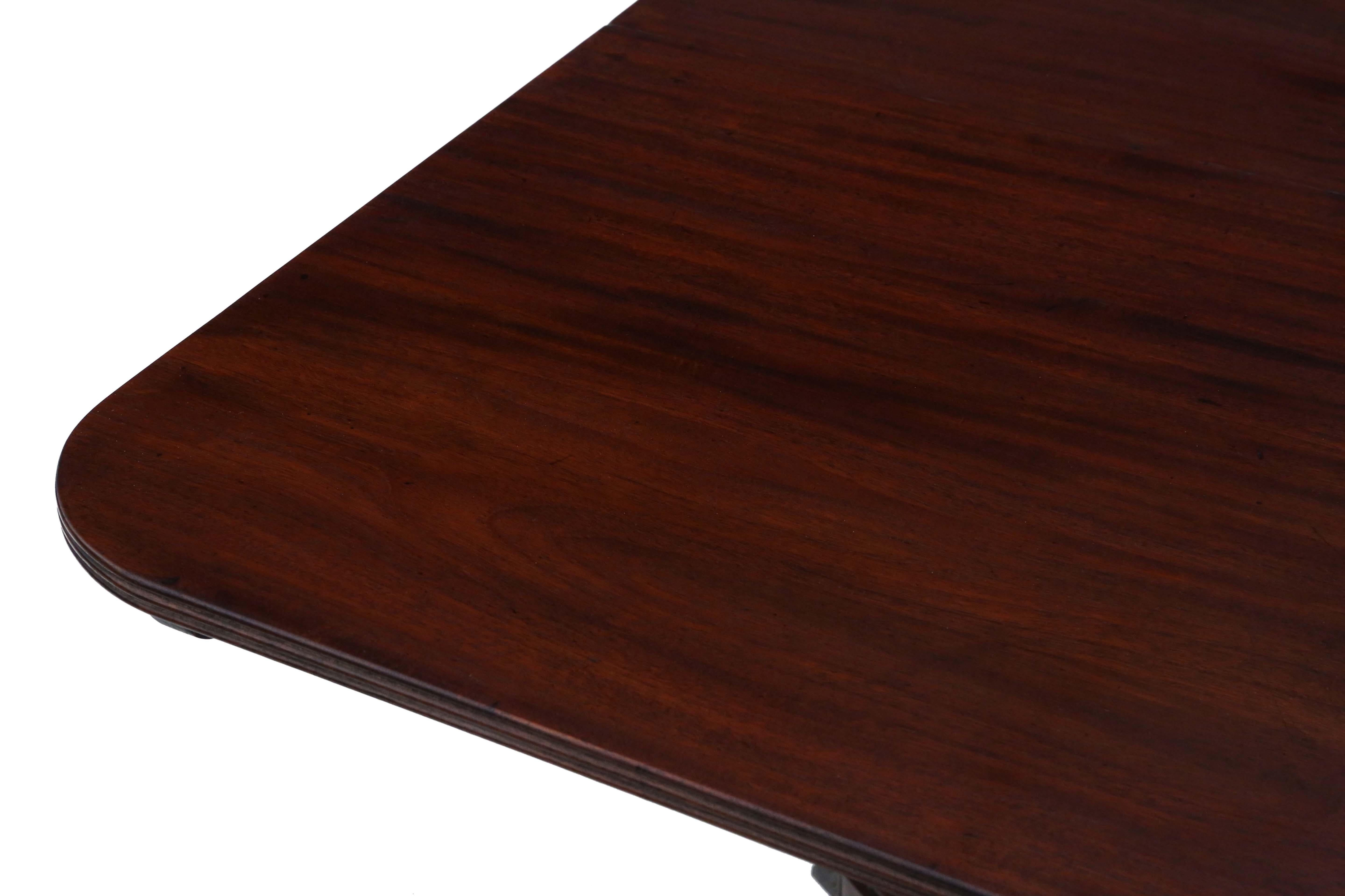 Antique Early 19th Century Mahogany Extending Dining Table Pedestal 8'3