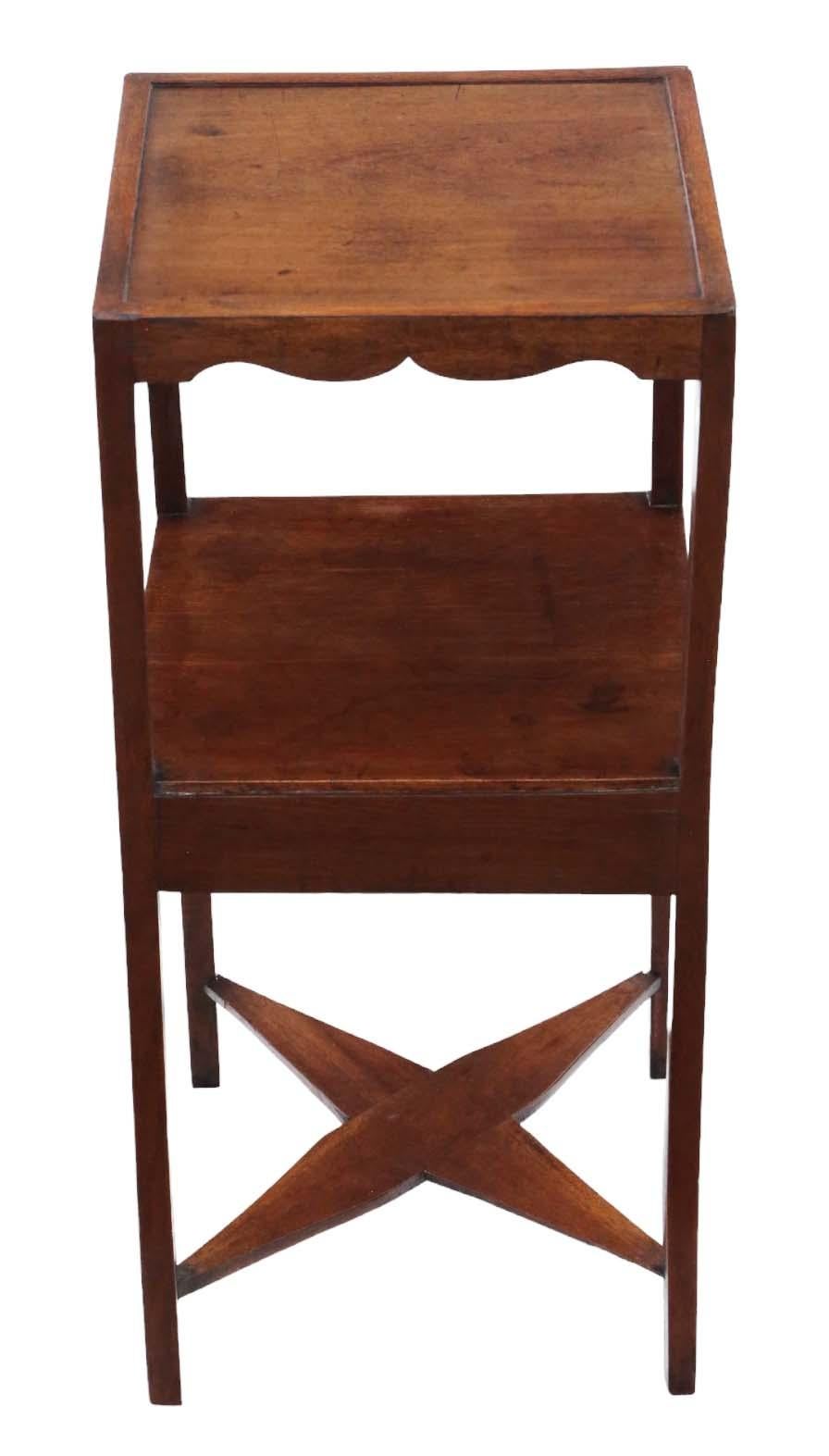 Antique Early 19th Century Mahogany Nightstand - Quality Georgian Bedside Table  4