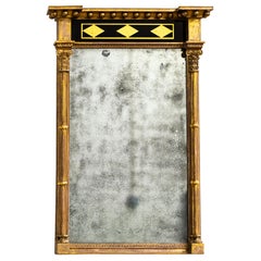 Antique Early 19th Century Regency English Country House Giltwood Pier Mirror