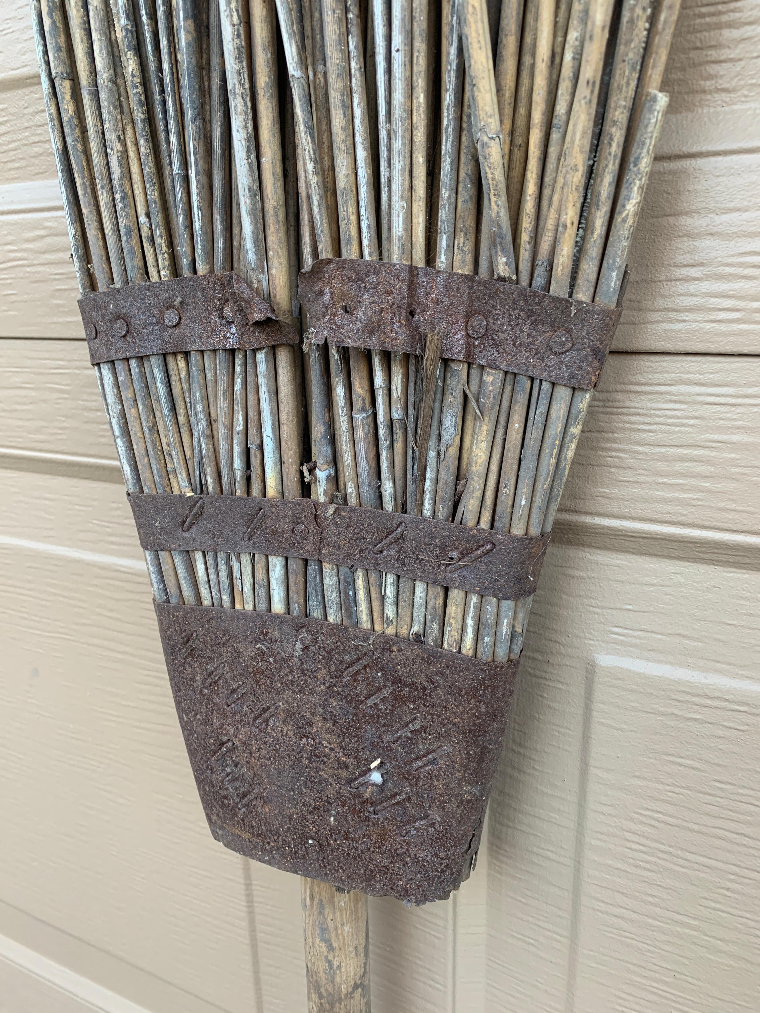 Antique Early 19th Century Rustic Hand Made Wooden Broom For Sale 6