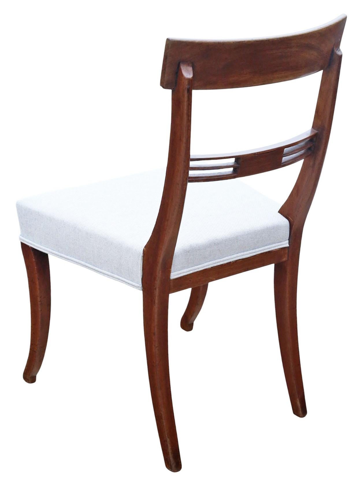 Anciennes chaises de salle à manger et de carver en acajou du début du 19e siècle de l'époque géorgienne et régence Bon état - En vente à Wisbech, Cambridgeshire