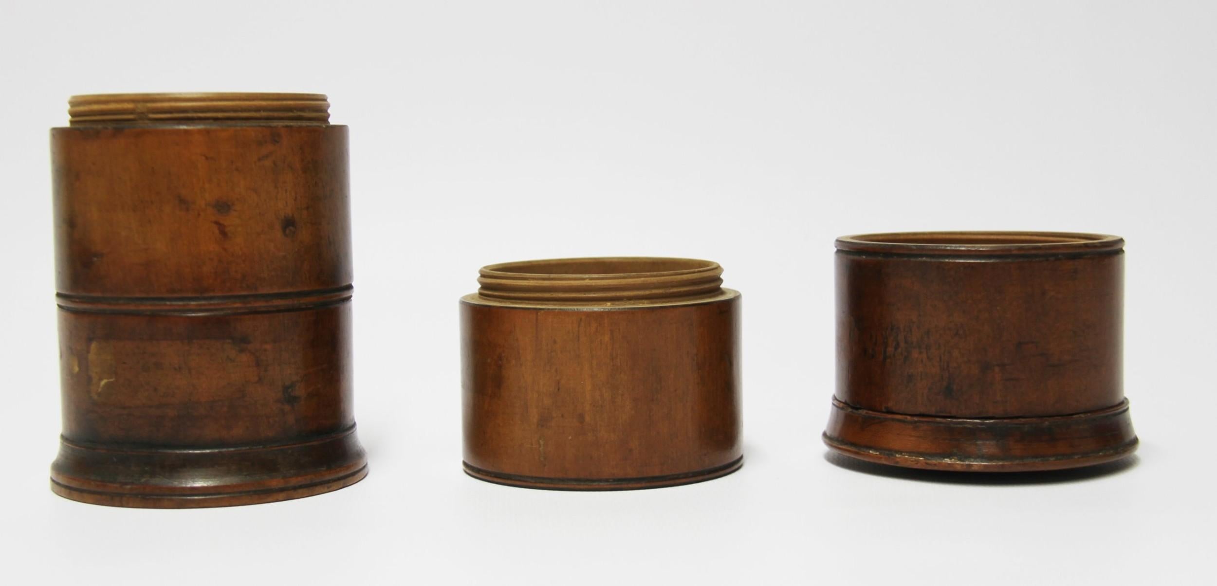 English Antique Early 19th Century Treen Spice Container made from Walnut, circa 1830