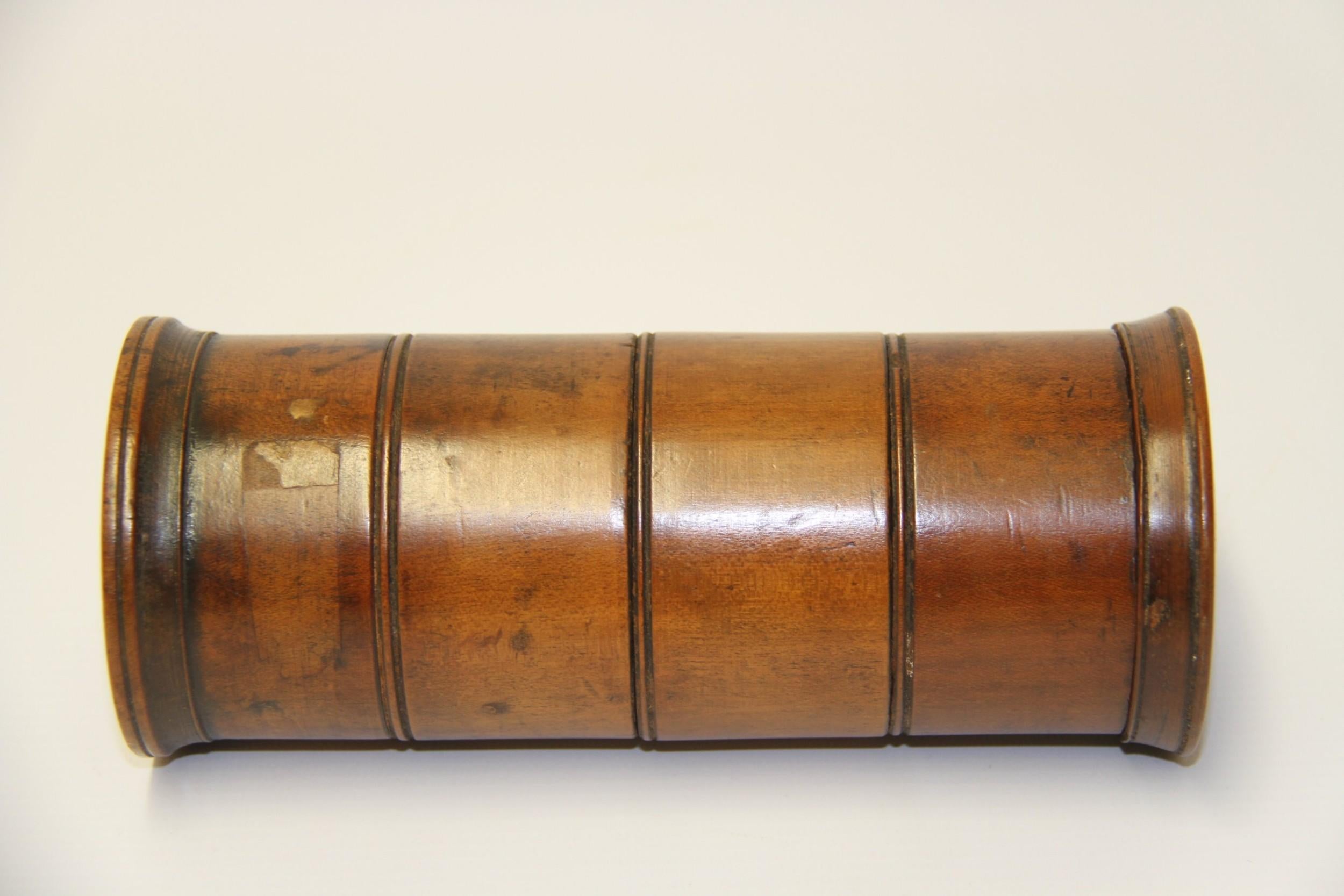 Wood Antique Early 19th Century Treen Spice Container made from Walnut, circa 1830