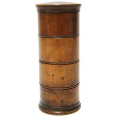 Antique Early 19th Century Treen Spice Container made from Walnut, circa 1830