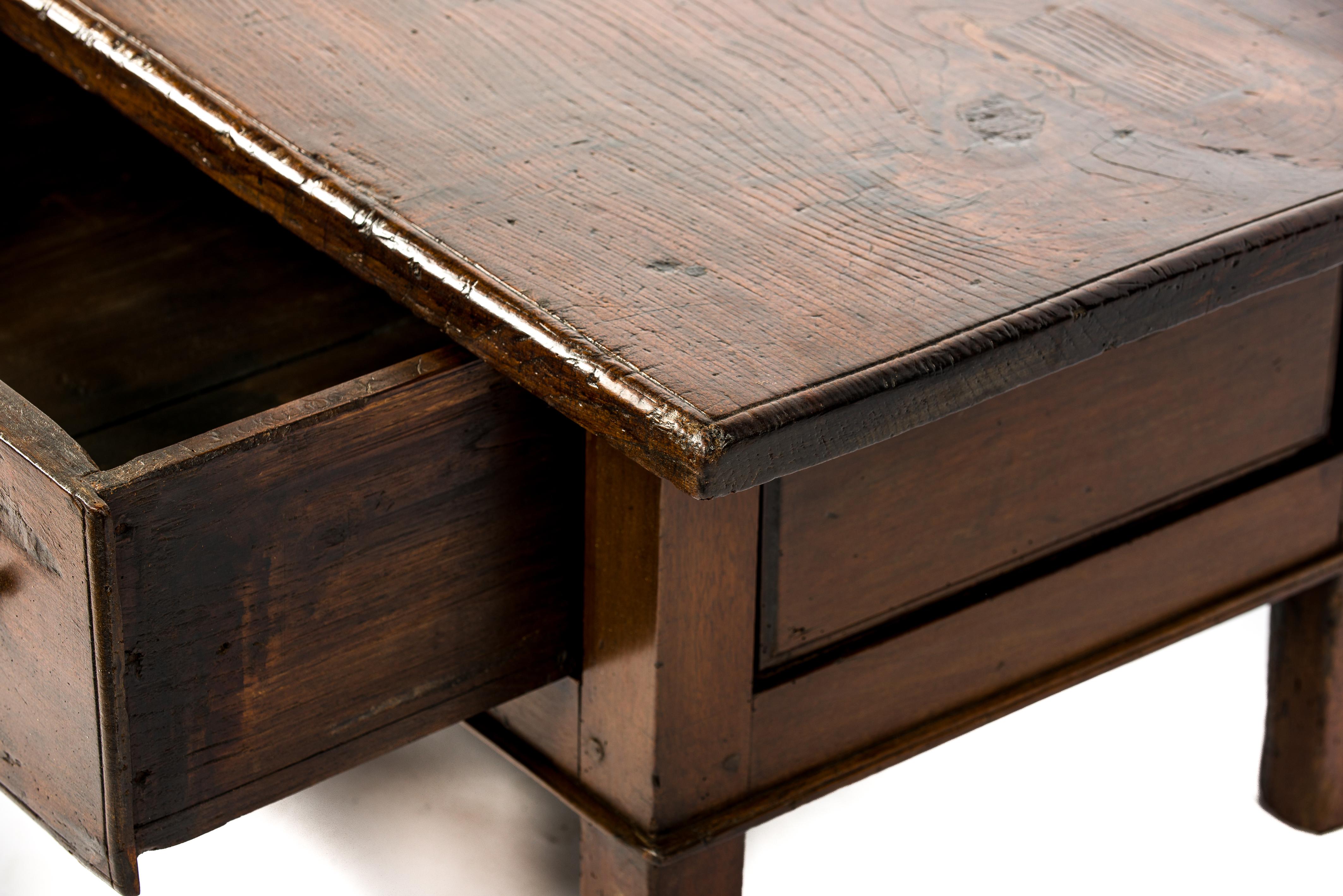 Antique Early 19th Century Warm Brown Spanish Chestnut Coffee Table 5