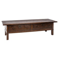 Antique Early 19th Century Warm Brown Spanish Chestnut Coffee Table