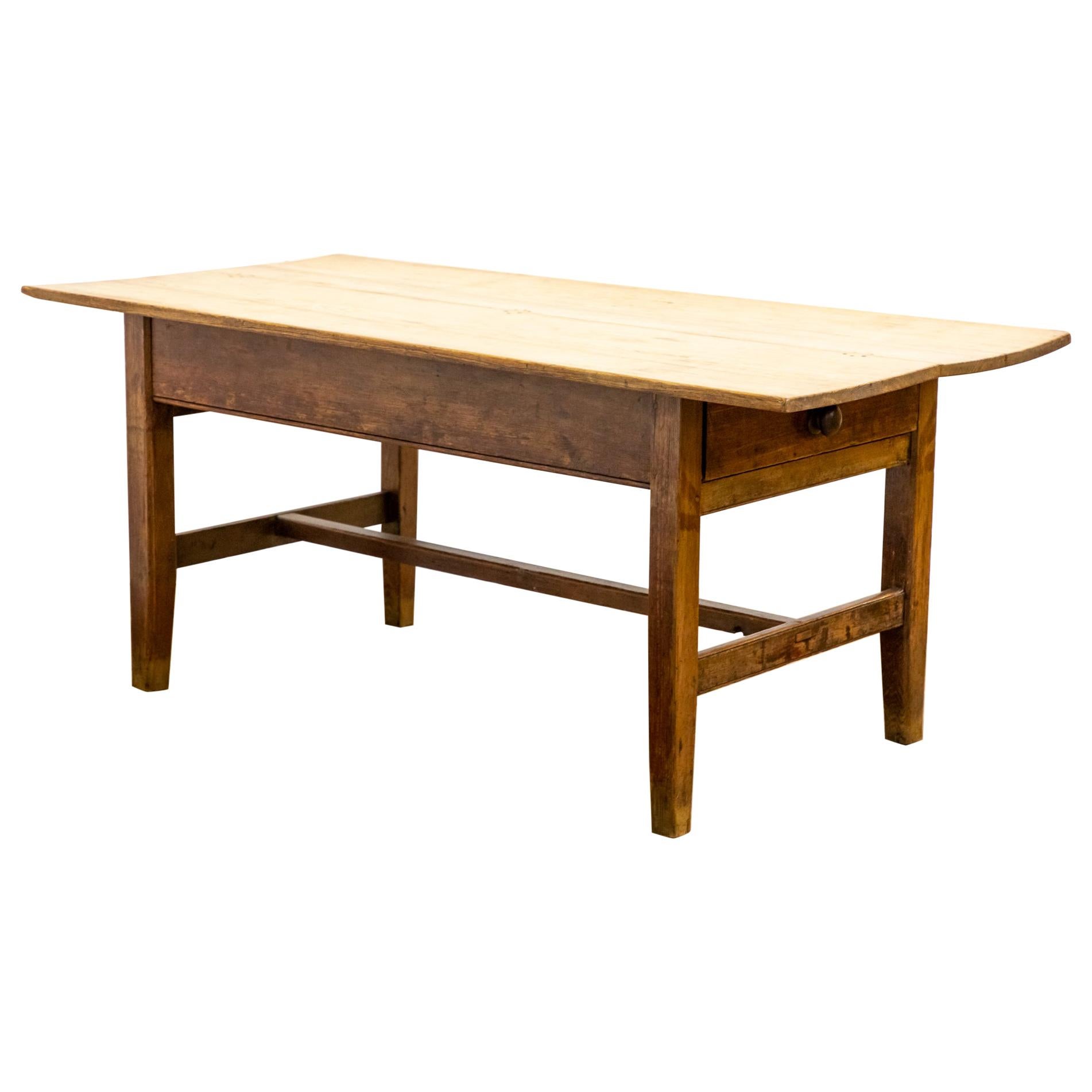 Antique Early 19th Century Welsh Pine Farmhouse Dairy Table For Sale