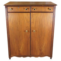Antique Early 20th C. American Walnut Gentlemans Chest of Drawers Chifforobe 49"