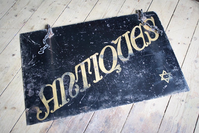 Antique Early 20th C Hanging Trade Shop Sign 