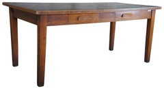 Antique Early 20th C. Quartersawn Oak Postal Office Desk Farmhouse Library Table