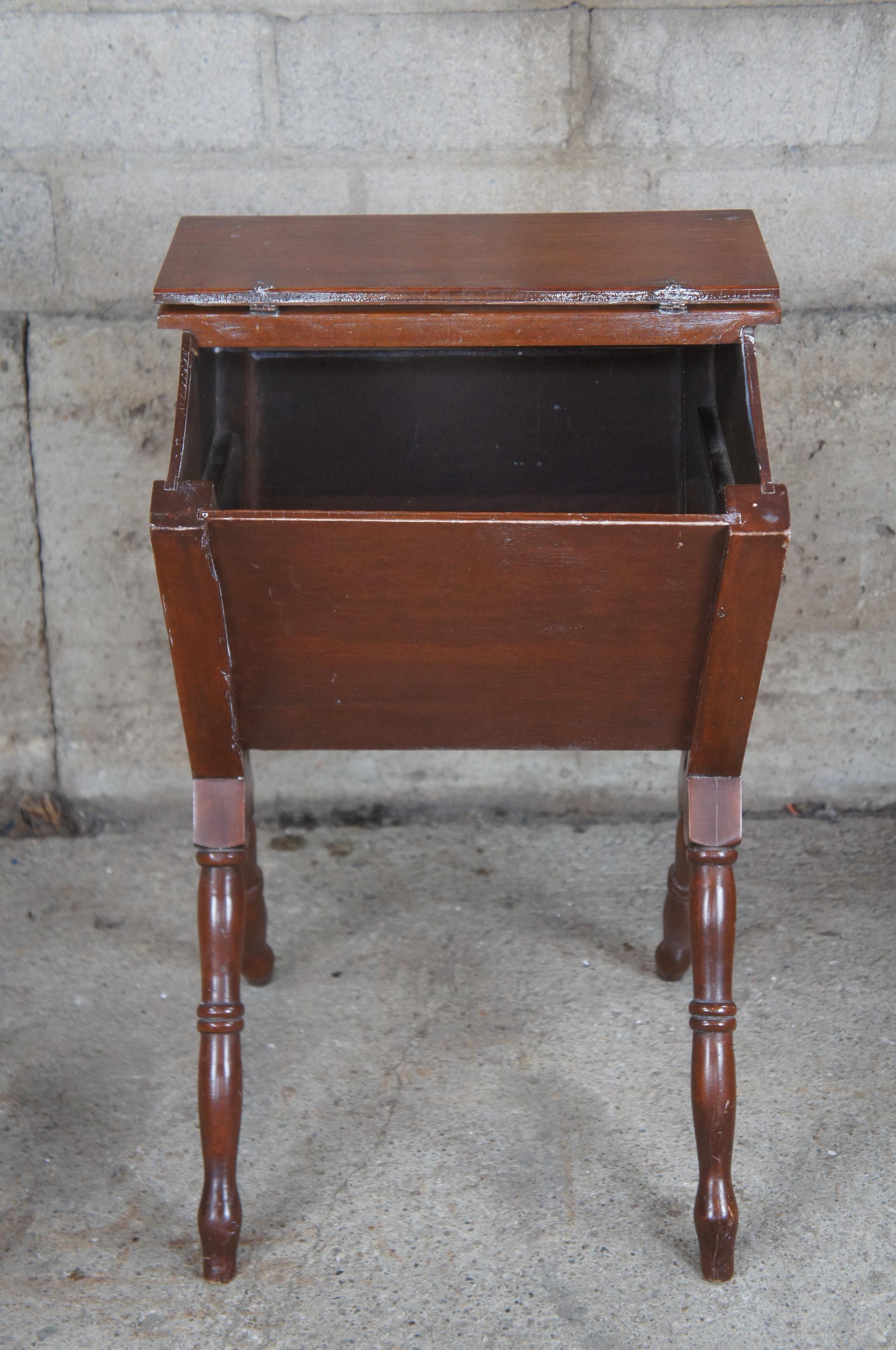 Antique Early 20th C William and Mary Style Priscilla Sewing Storage