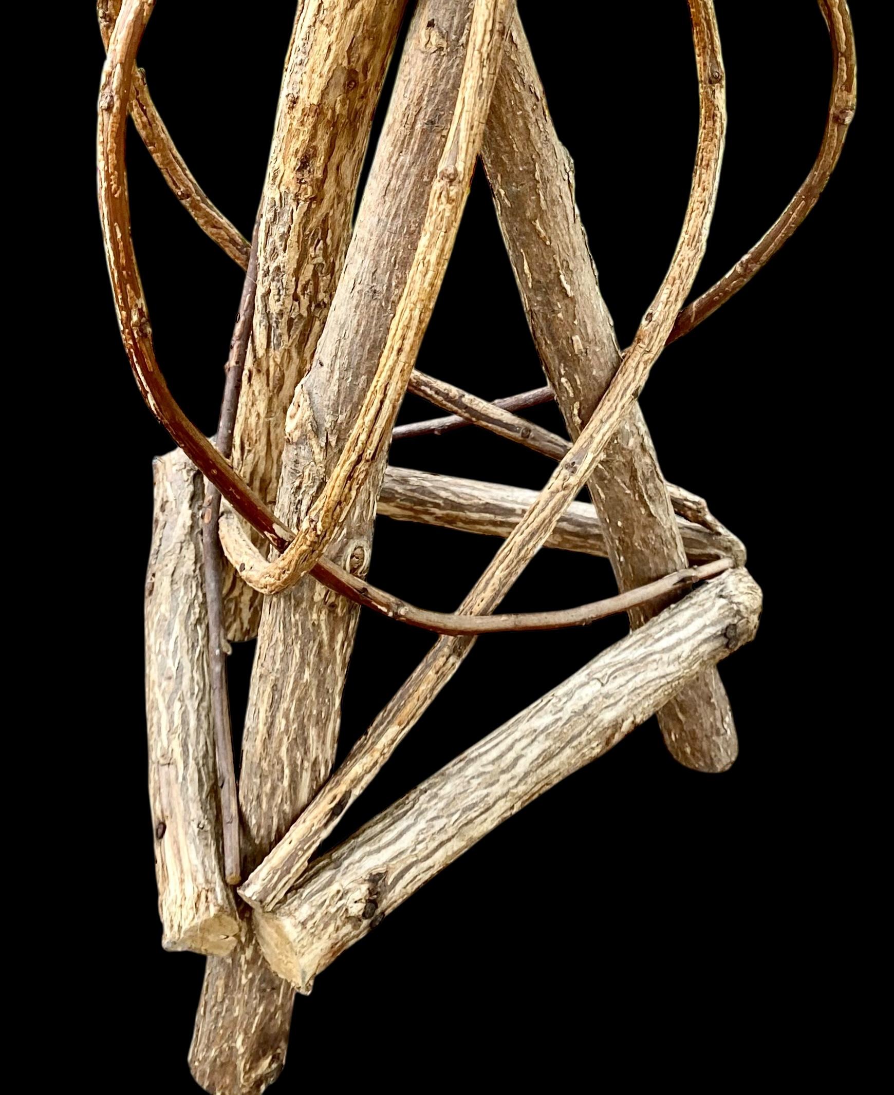 20ième siècle Ancienne table d'appoint en saule courbé Adirondack du début du 20e siècle en vente