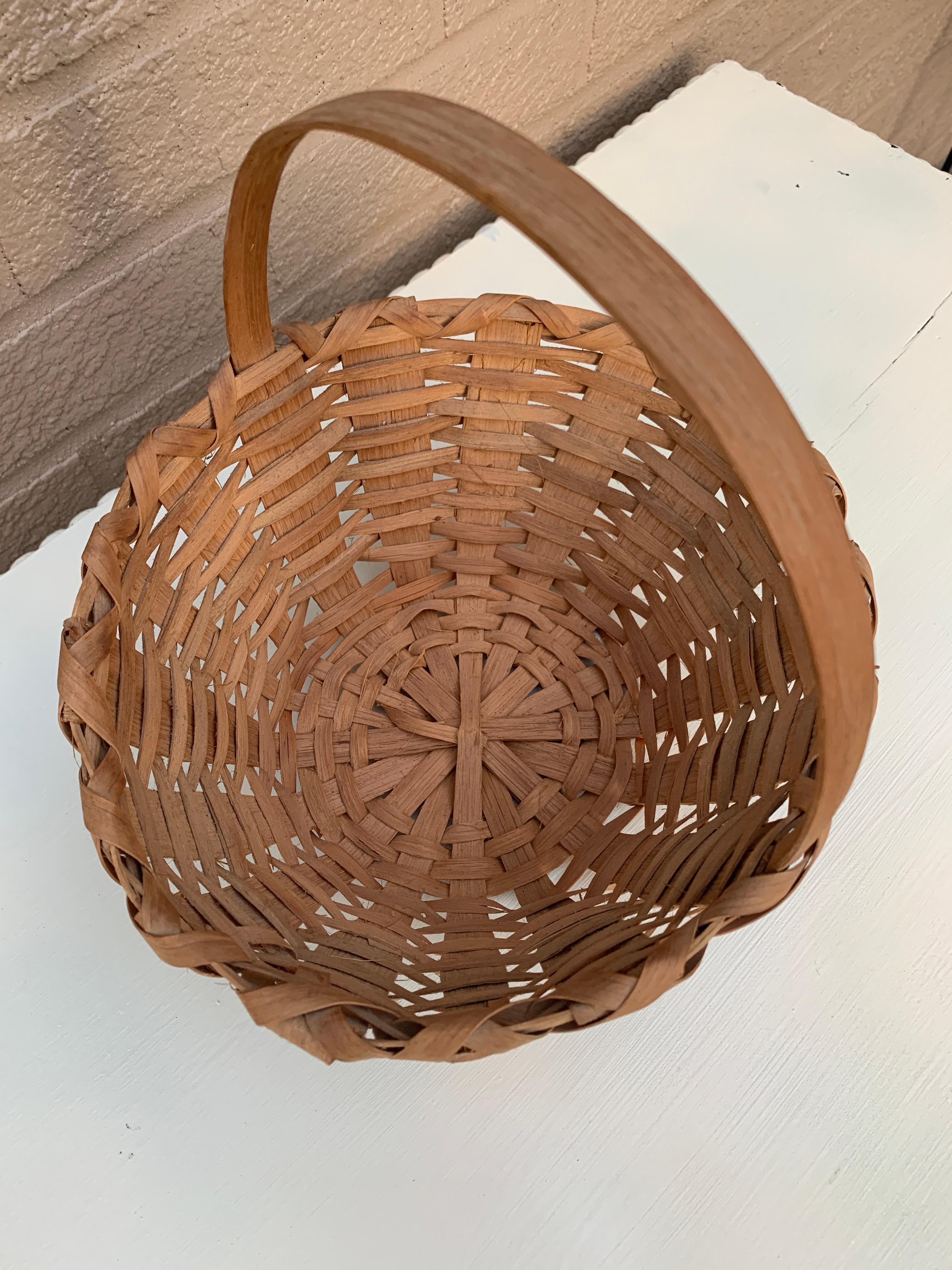 Antico cestino americano di Oak Oak dei primi del Novecento in vendita 3