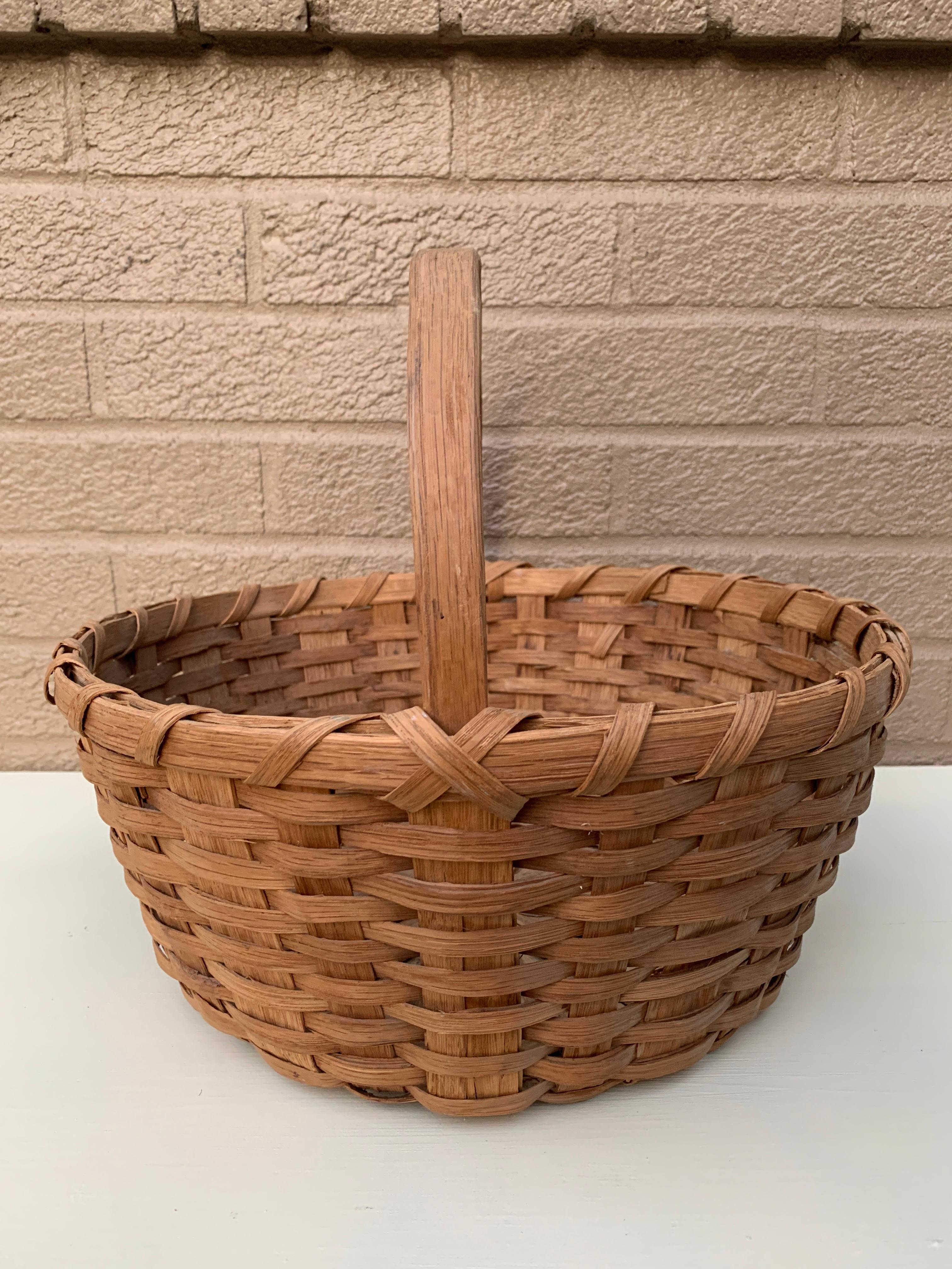 Antico cestino americano di Oak Oak dei primi del Novecento in vendita 3