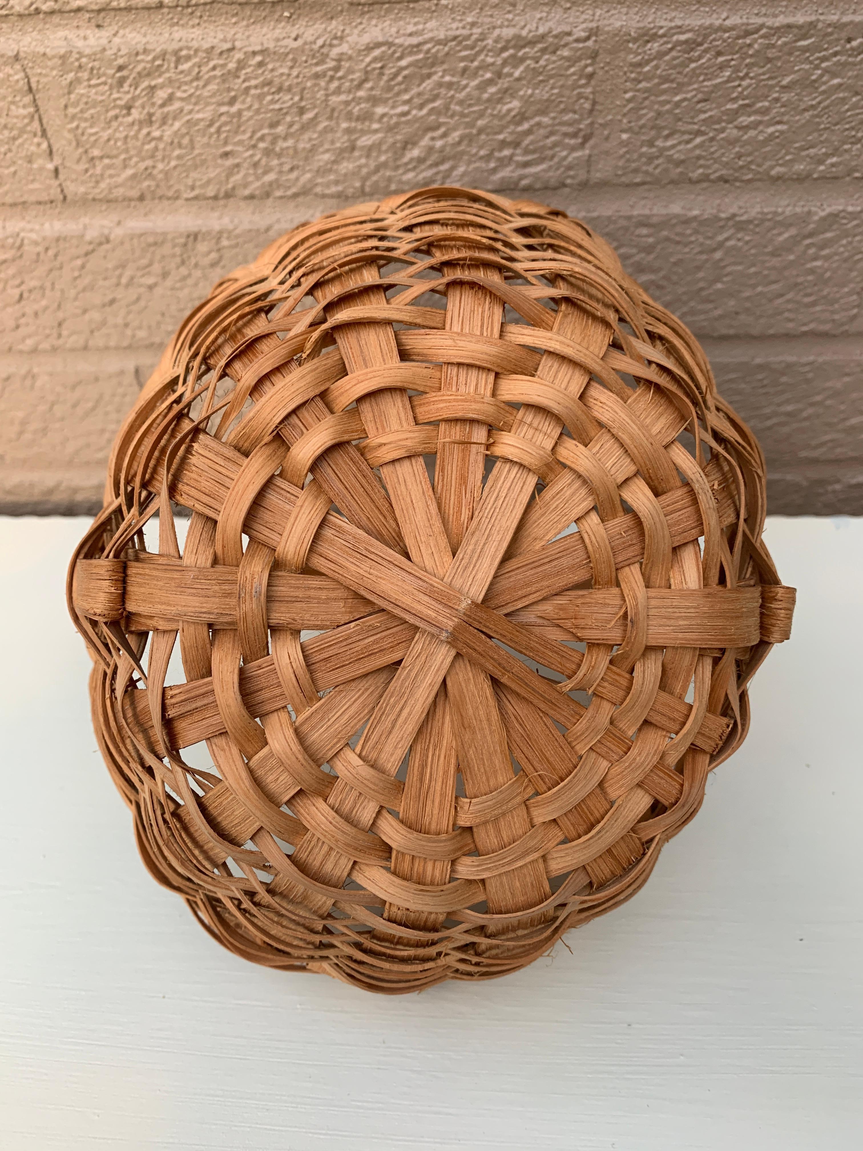 Antico cestino americano di Oak Oak dei primi del Novecento in vendita 4