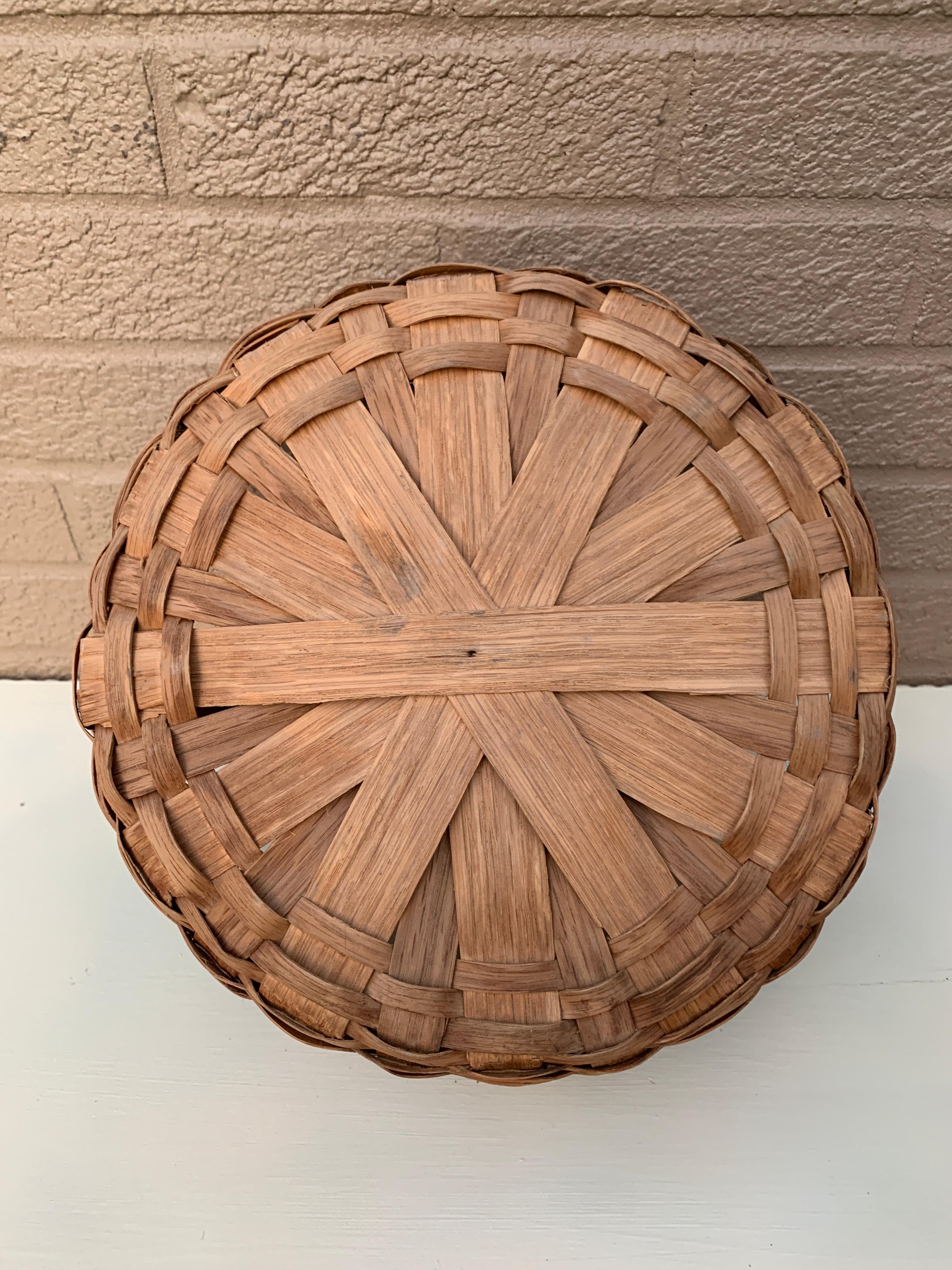 Antico cestino americano di Oak Oak dei primi del Novecento in vendita 4