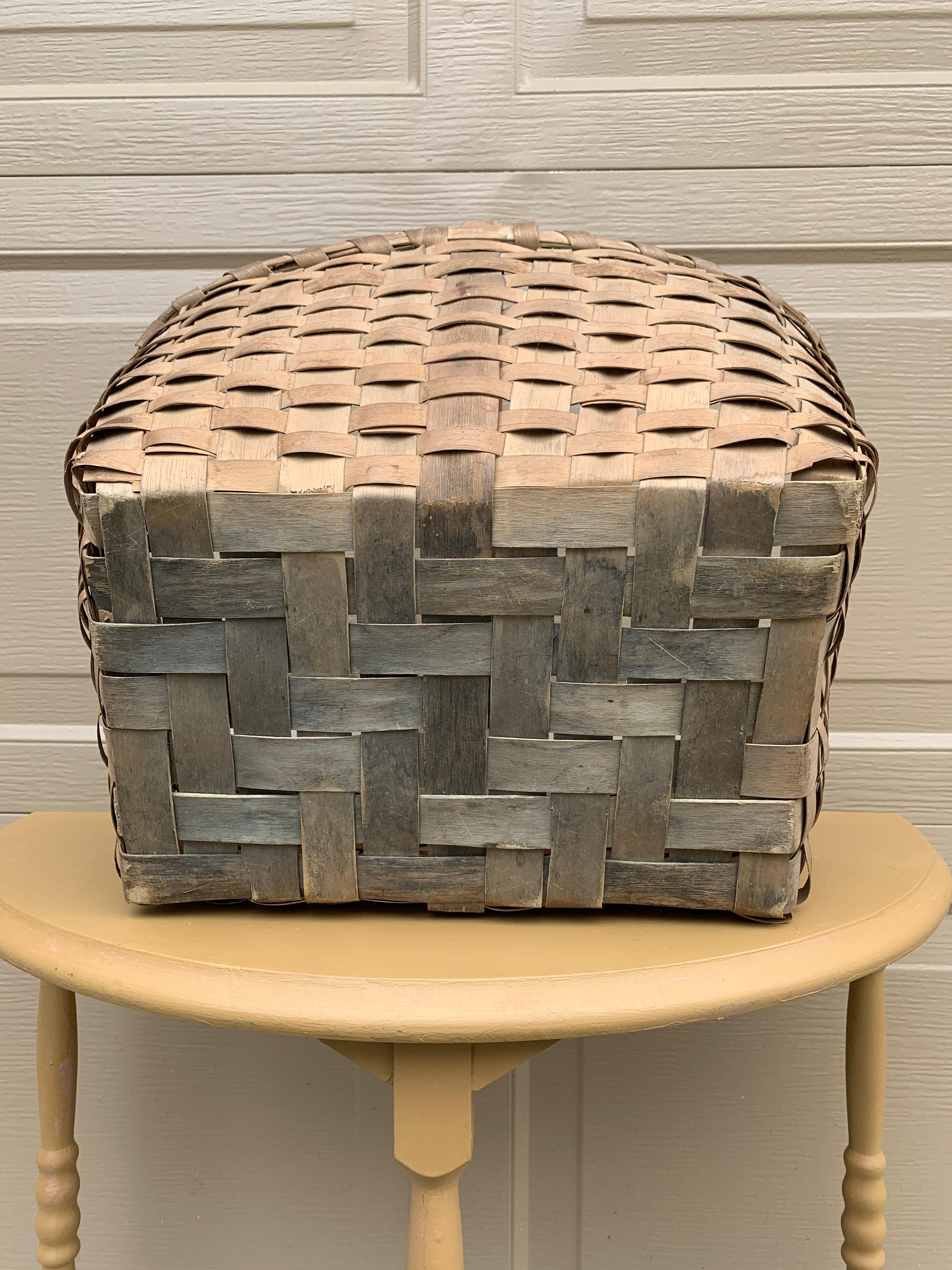 Panier ancien en chêne fendu américain du début du 20e siècle en vente 4