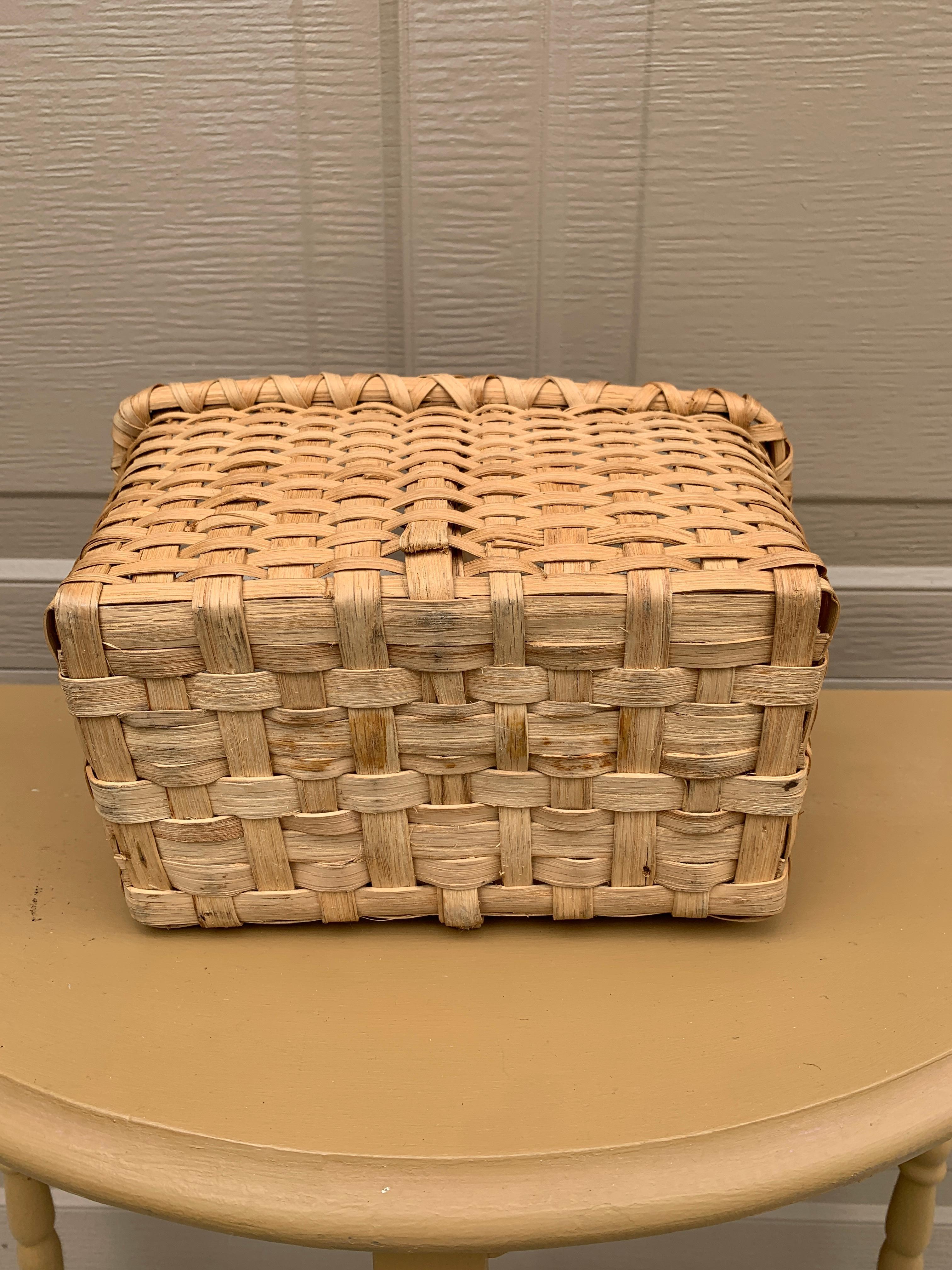 Panier ancien en chêne fendu américain du début du 20e siècle en vente 4
