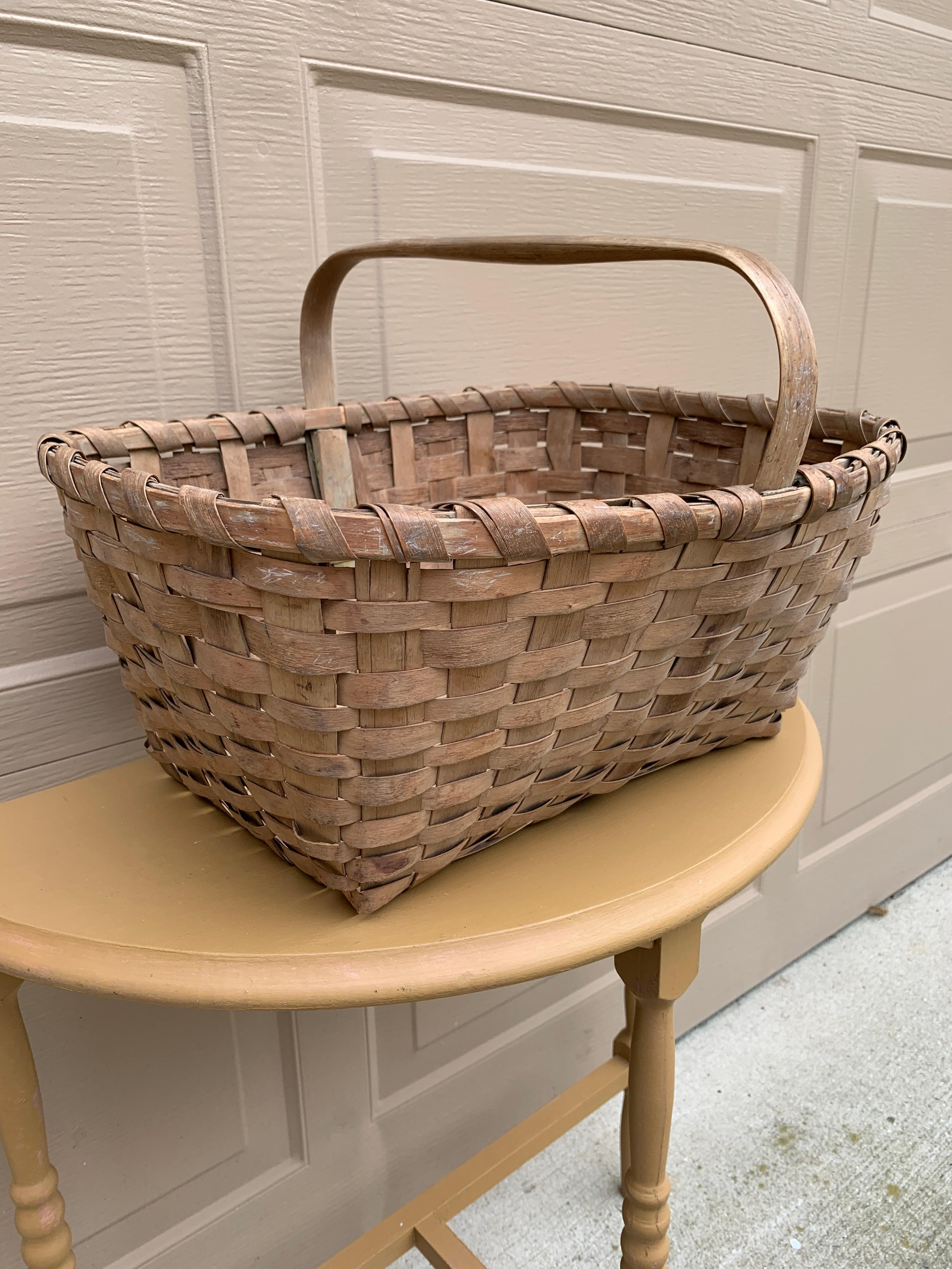 20ième siècle Panier ancien en chêne fendu américain du début du 20e siècle en vente
