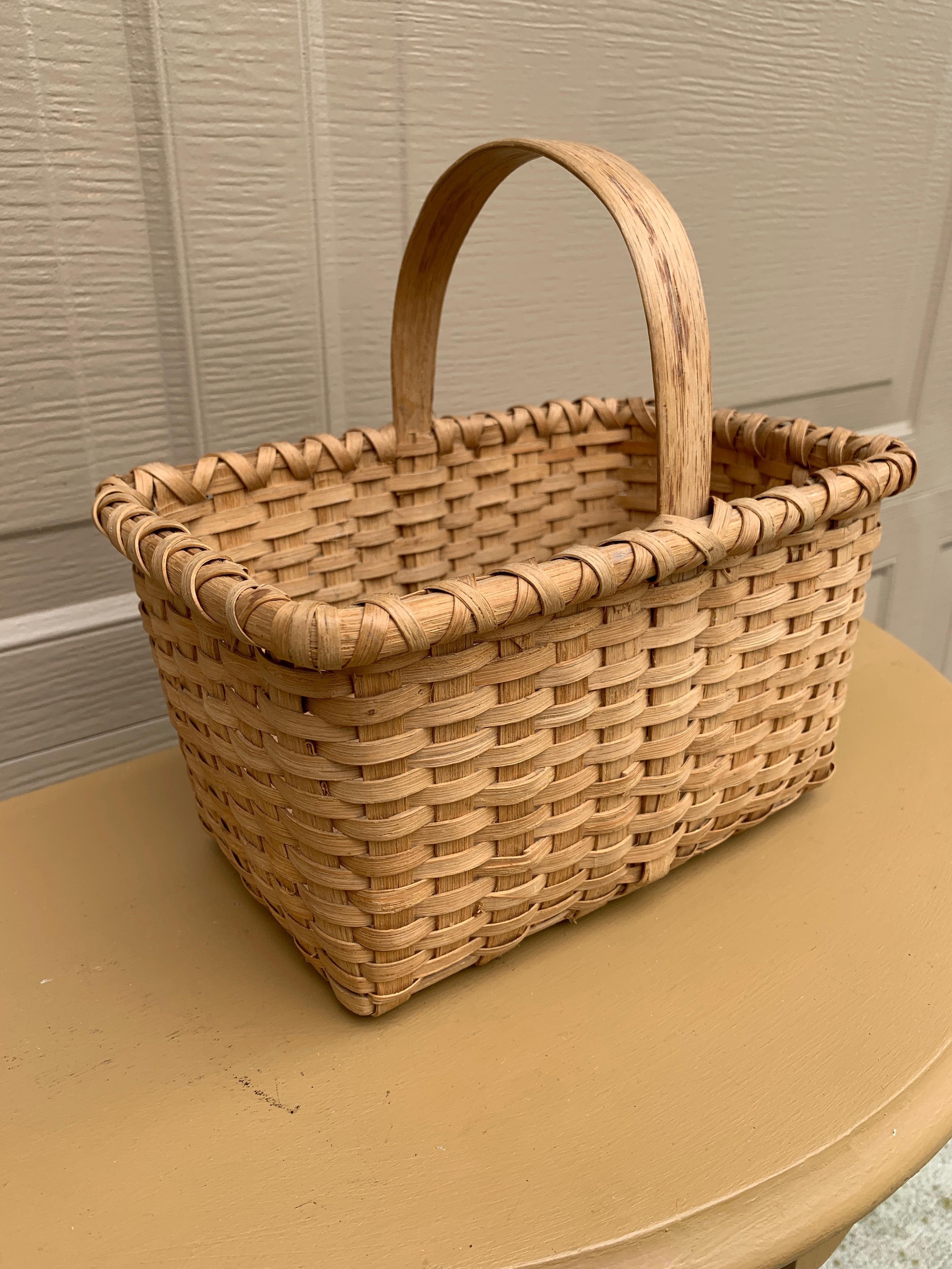 20ième siècle Panier ancien en chêne fendu américain du début du 20e siècle en vente