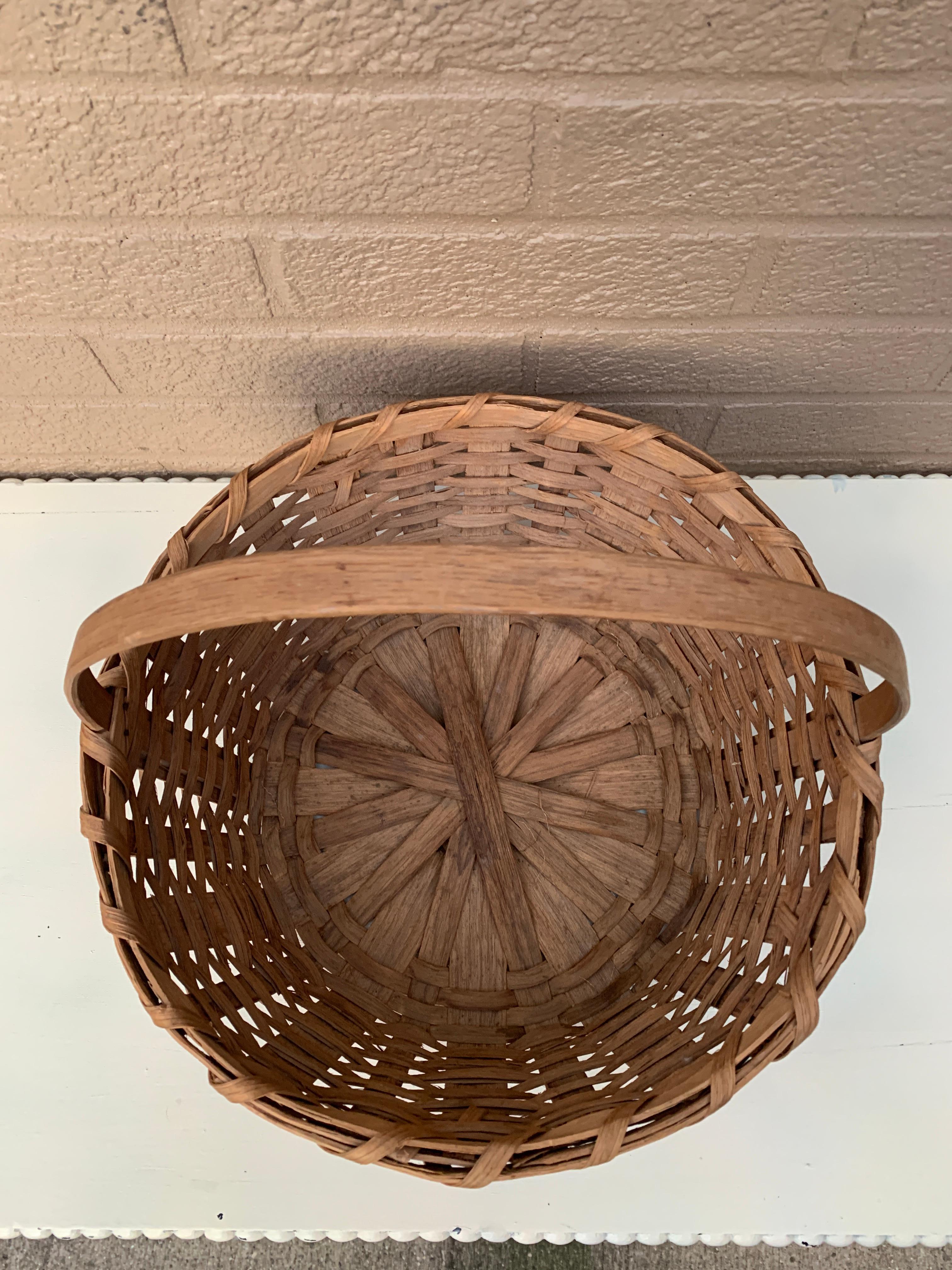 Quercia Antico cestino americano di Oak Oak dei primi del Novecento in vendita