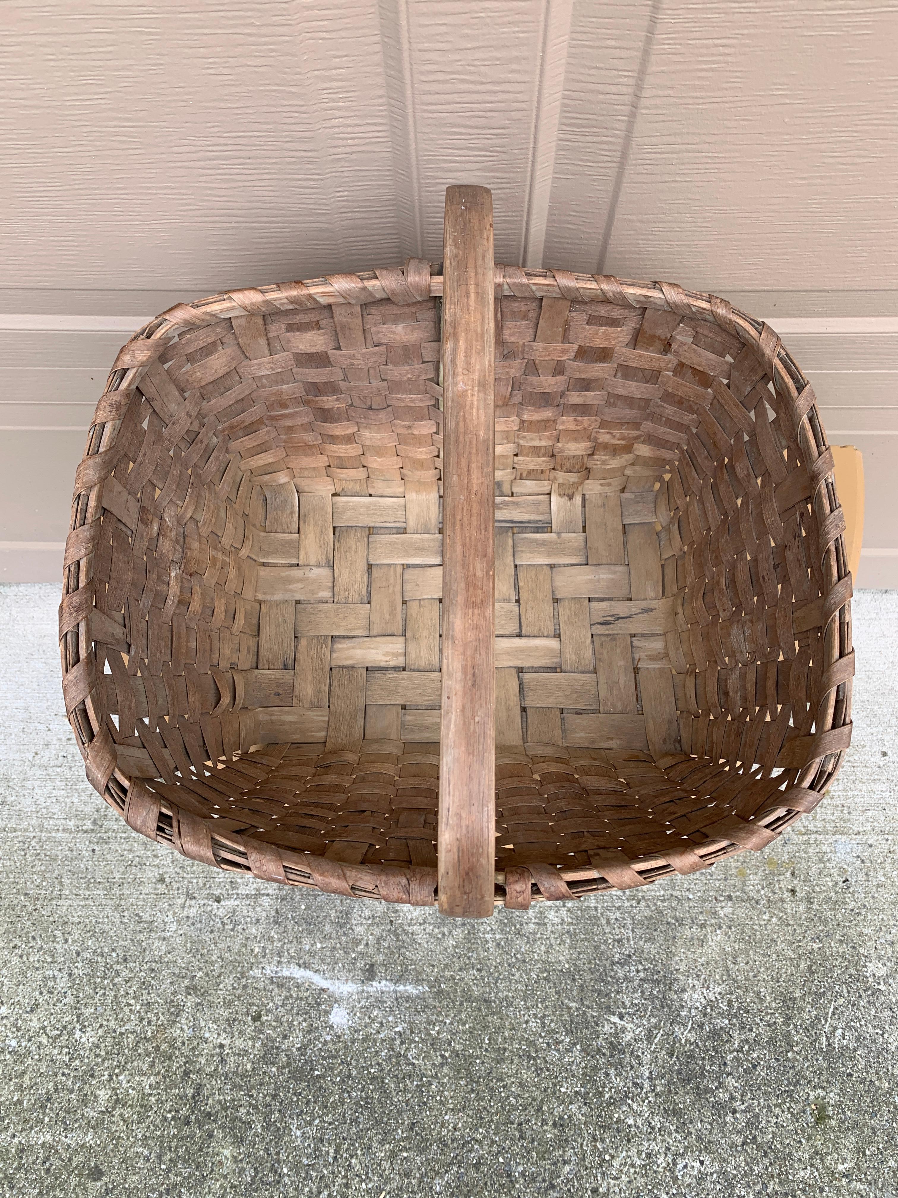 Chêne Panier ancien en chêne fendu américain du début du 20e siècle en vente