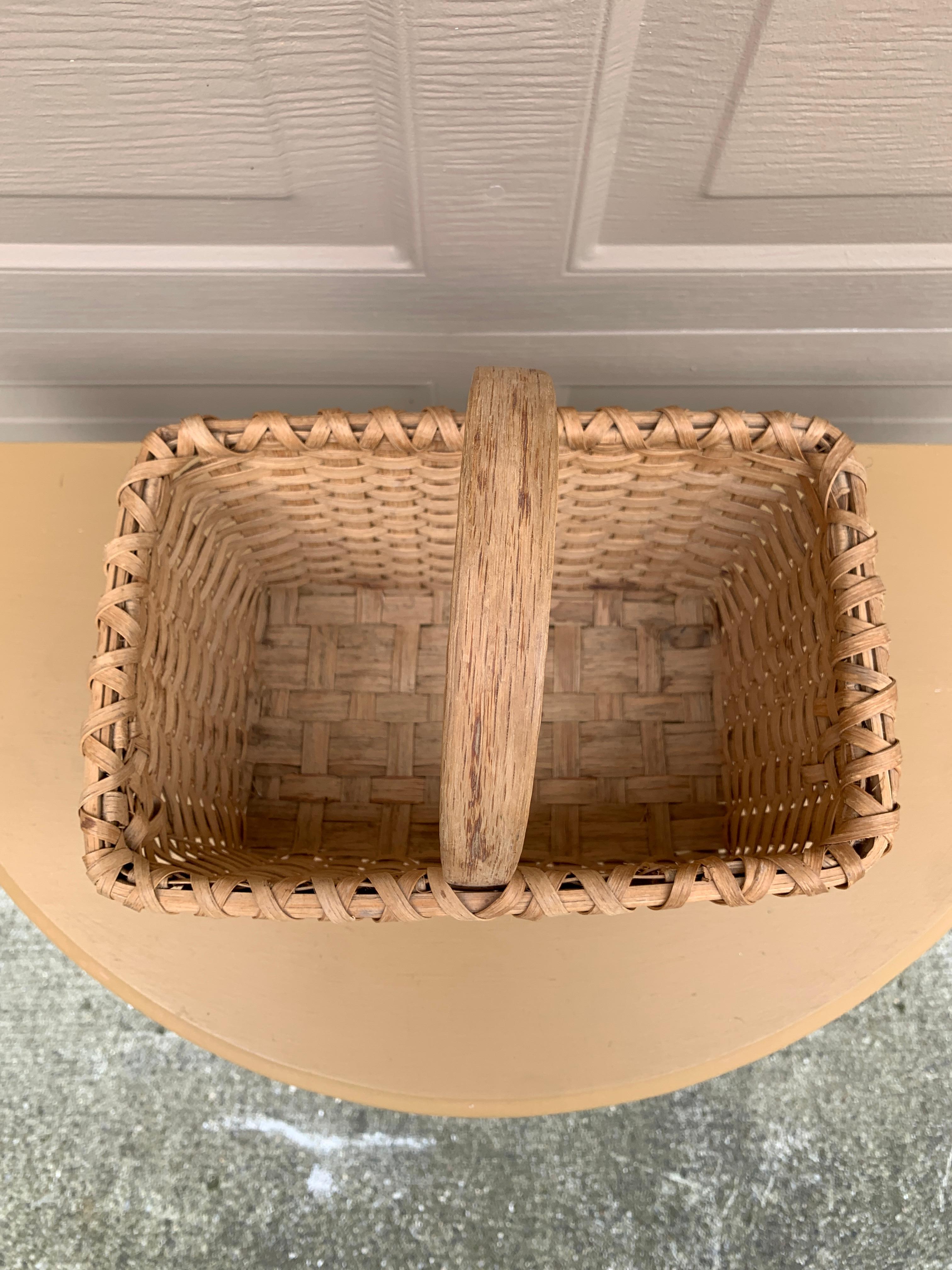 Chêne Panier ancien en chêne fendu américain du début du 20e siècle en vente