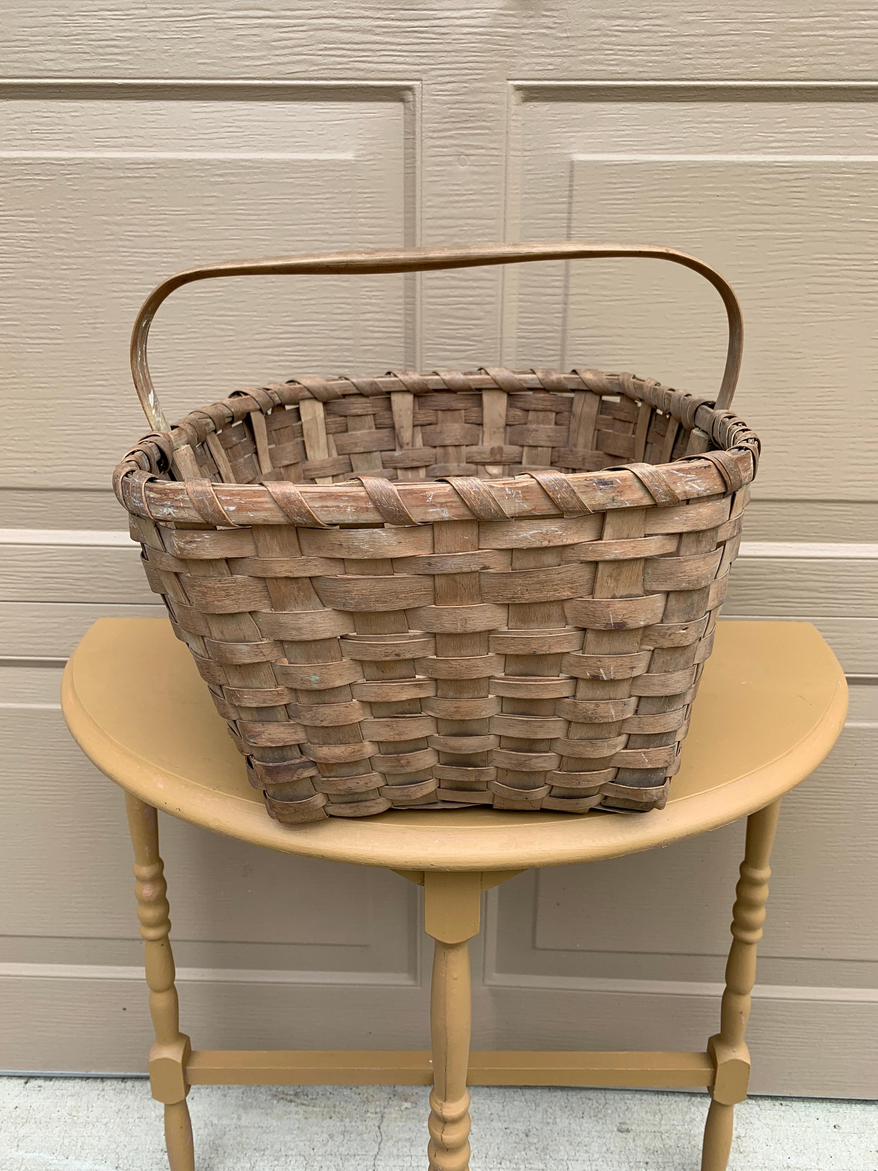 Panier ancien en chêne fendu américain du début du 20e siècle en vente 1