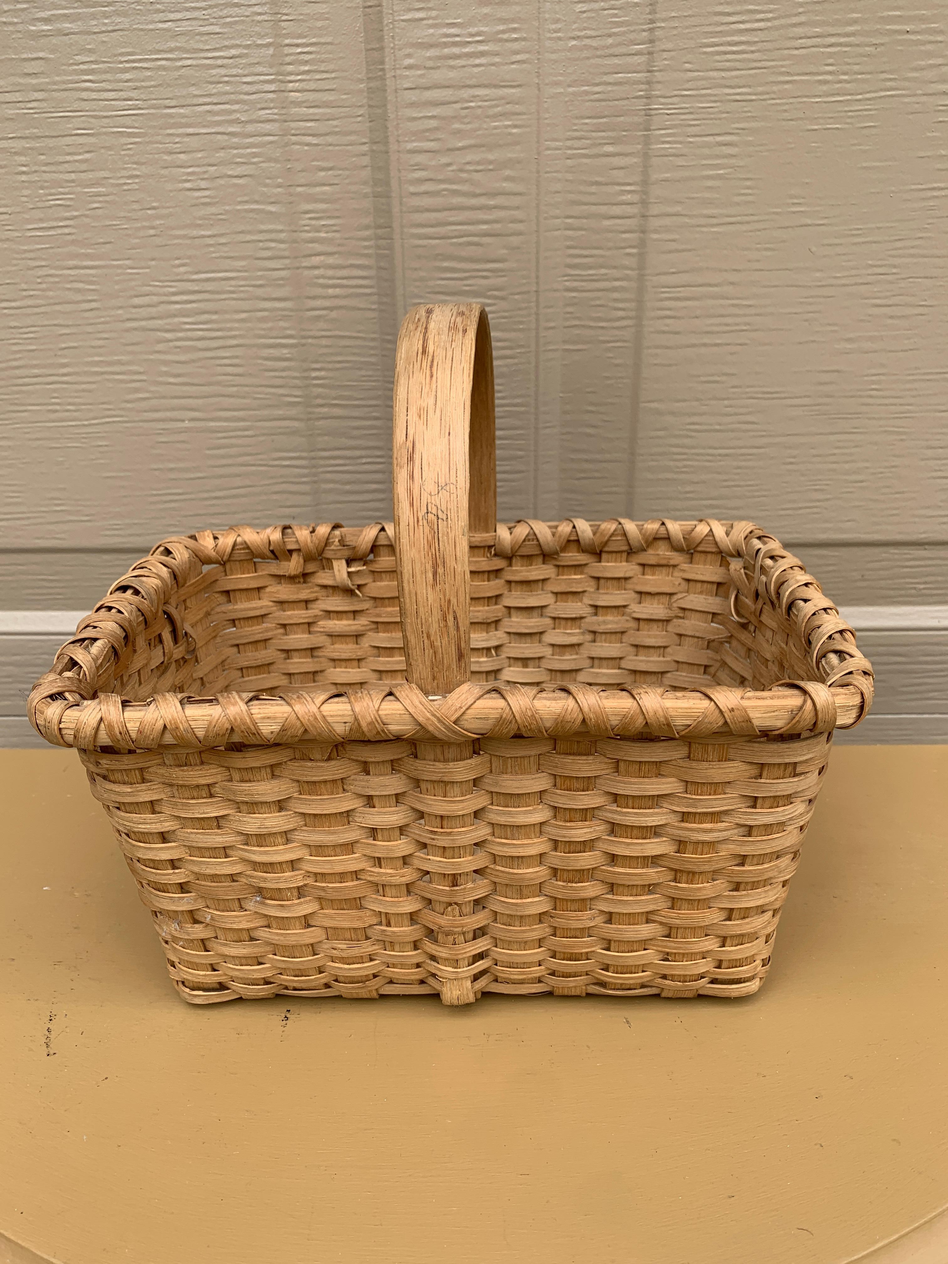 Panier ancien en chêne fendu américain du début du 20e siècle en vente 2