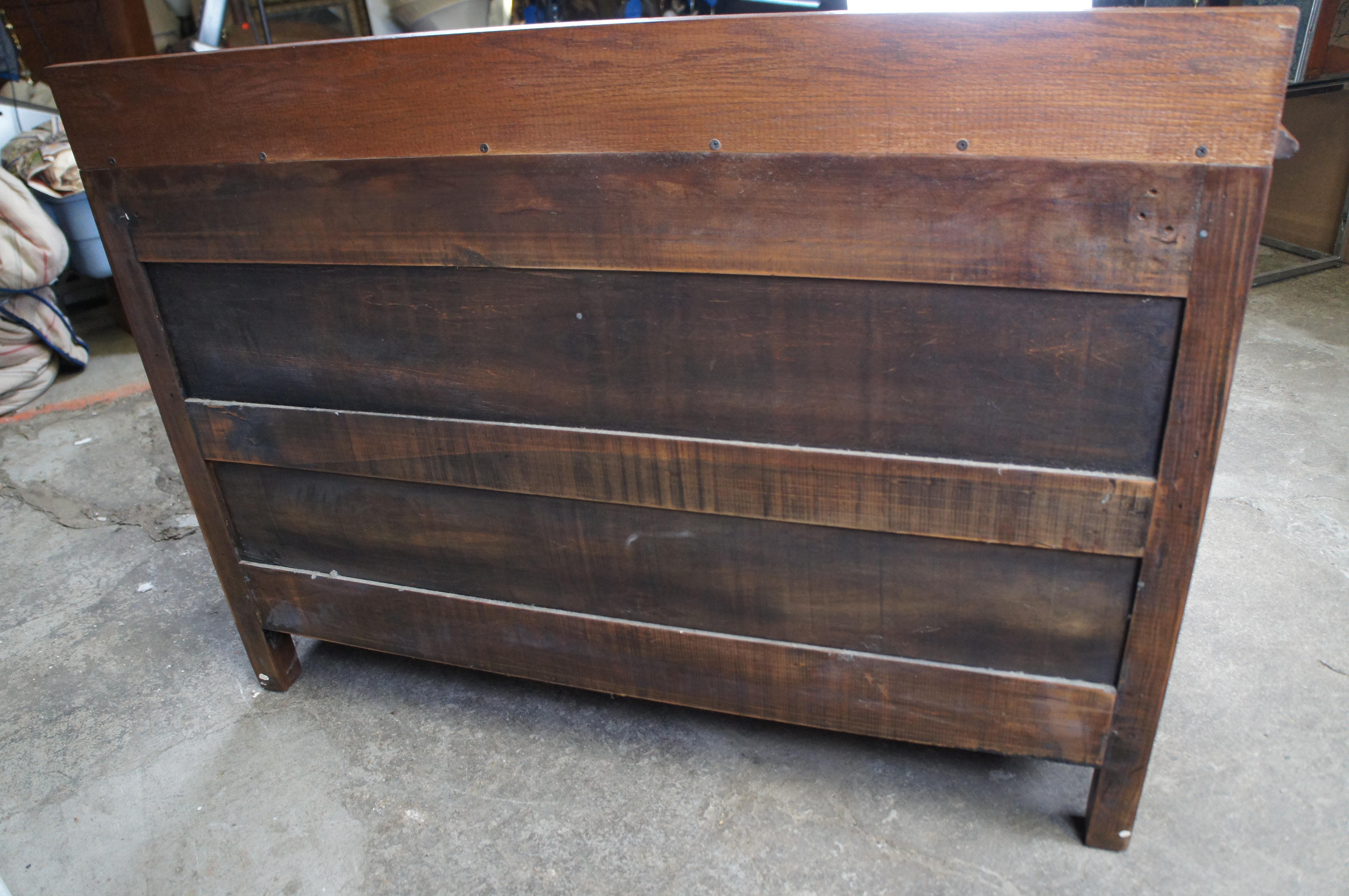 Antique Early 20th Century American Walnut Lowboy Dresser Chest of Drawers 45