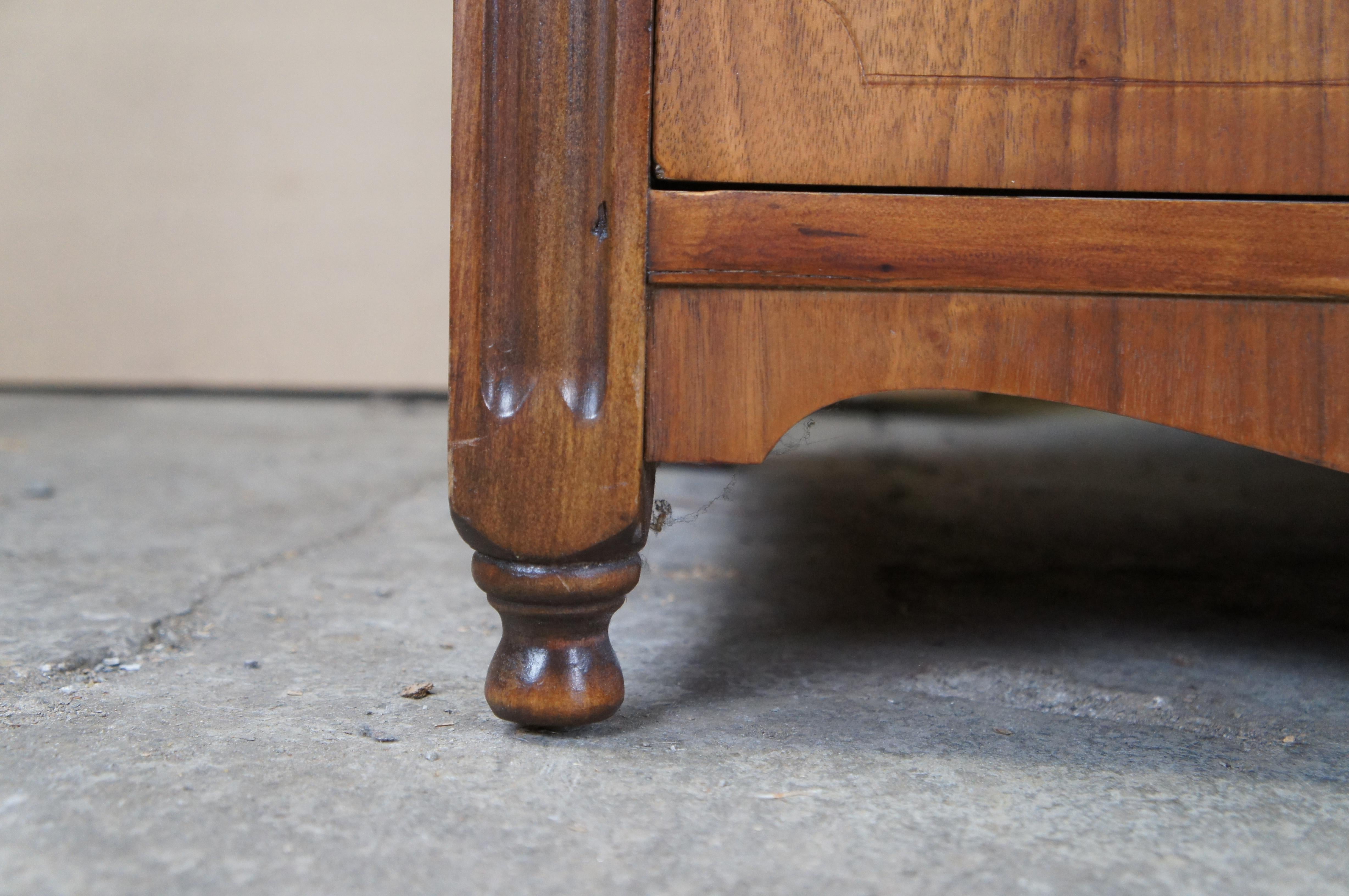 Antique Early 20th Century American Walnut Lowboy Dresser Chest of Drawers 45