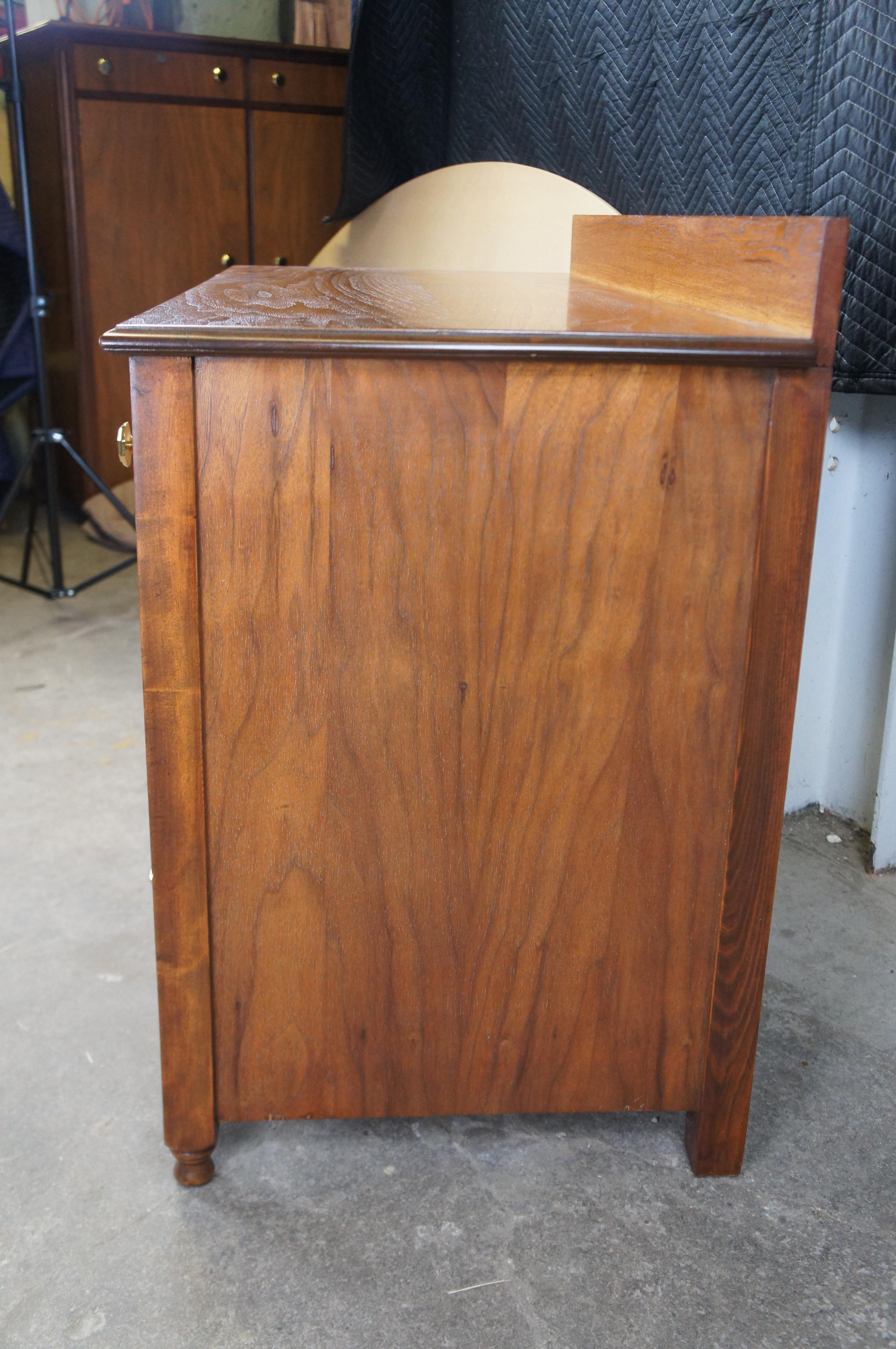 Antique Early 20th Century American Walnut Lowboy Dresser Chest of Drawers 45