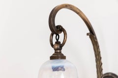 Ancienne lampe murale en verre GEC Vaseline du début du 20e siècle, c.1910