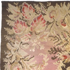 Early-20th Century Antique Blush Pink Floral Bessarabian Rug