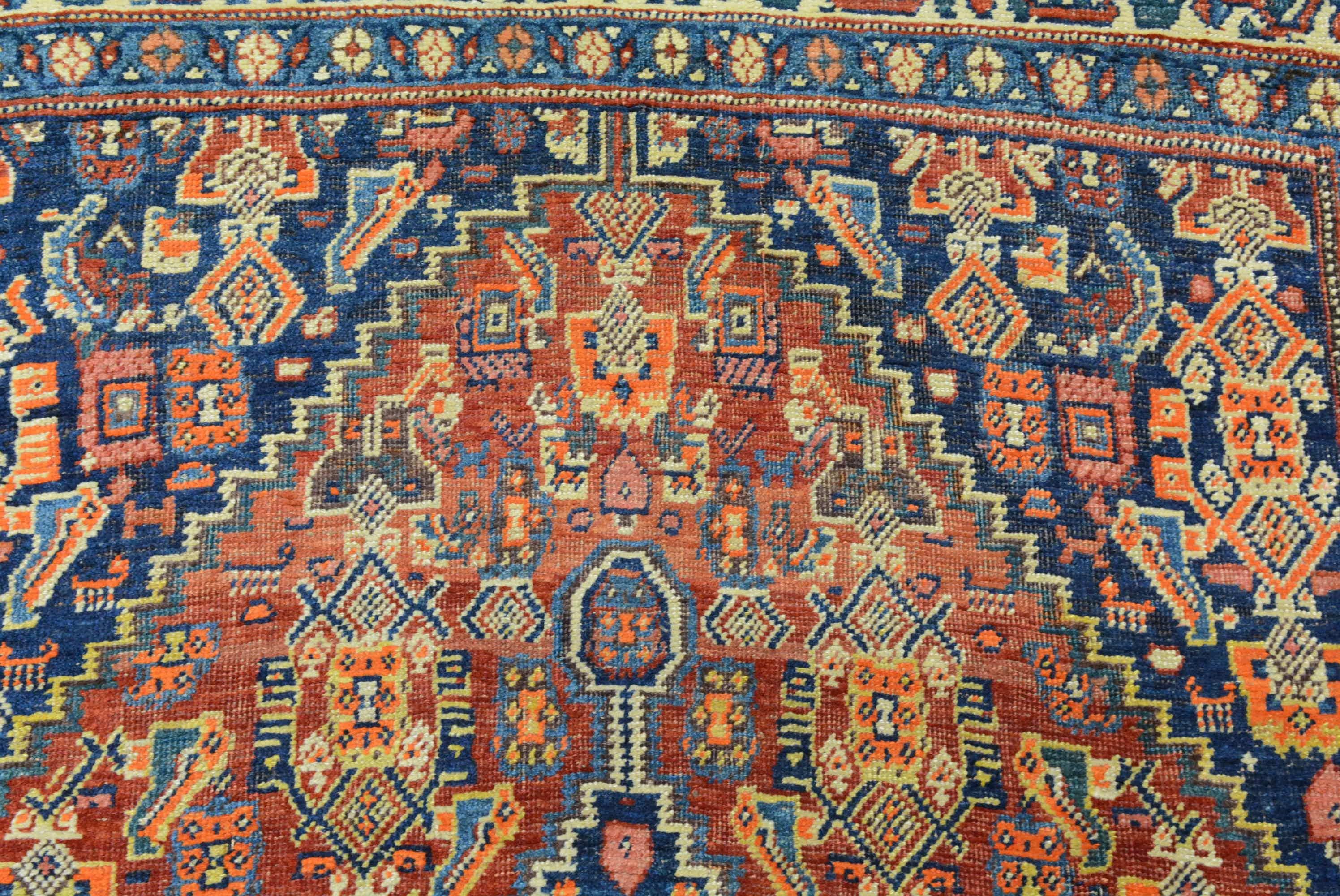 Teinture végétale Tapis ancien Bidjar du début du 20e siècle en vente