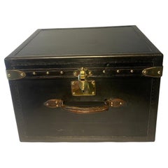 Antique early-20th Century Black Goyard hat trunk French Circa 1920's
