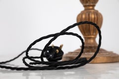 Antike frühe 20. Jahrhundert geschnitzt vergoldet Leuchter Tisch Schreibtischlampe, um 1900
